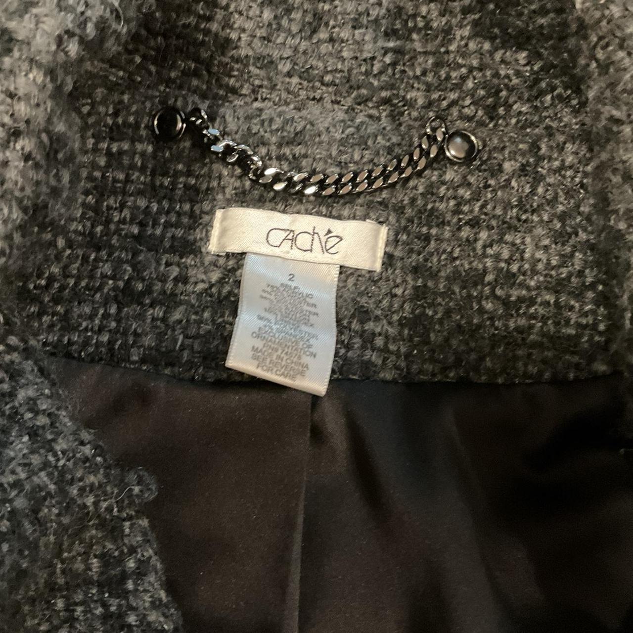 Cache Women's Jacket - Grey/Black - 2 – Cropped W… - image 5