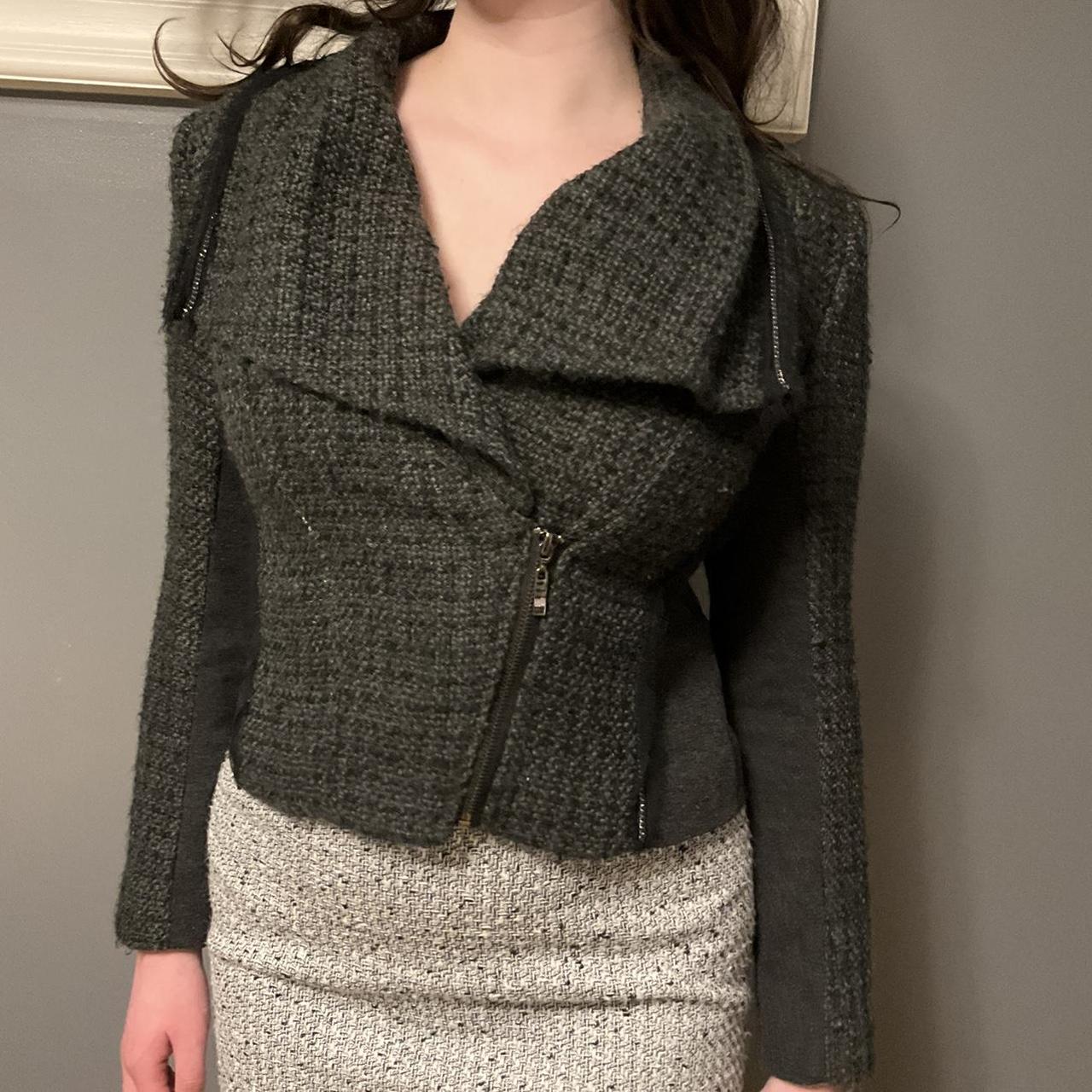 Cache Women's Jacket - Grey/Black - 2 – Cropped W… - image 6