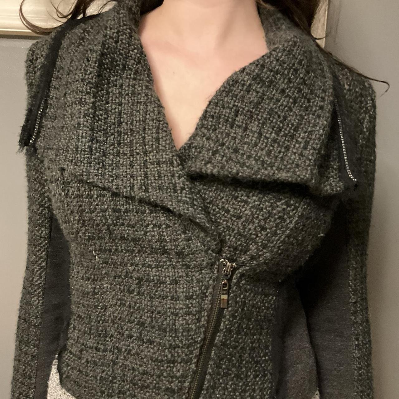 Cache Women's Jacket - Grey/Black - 2 – Cropped W… - image 7