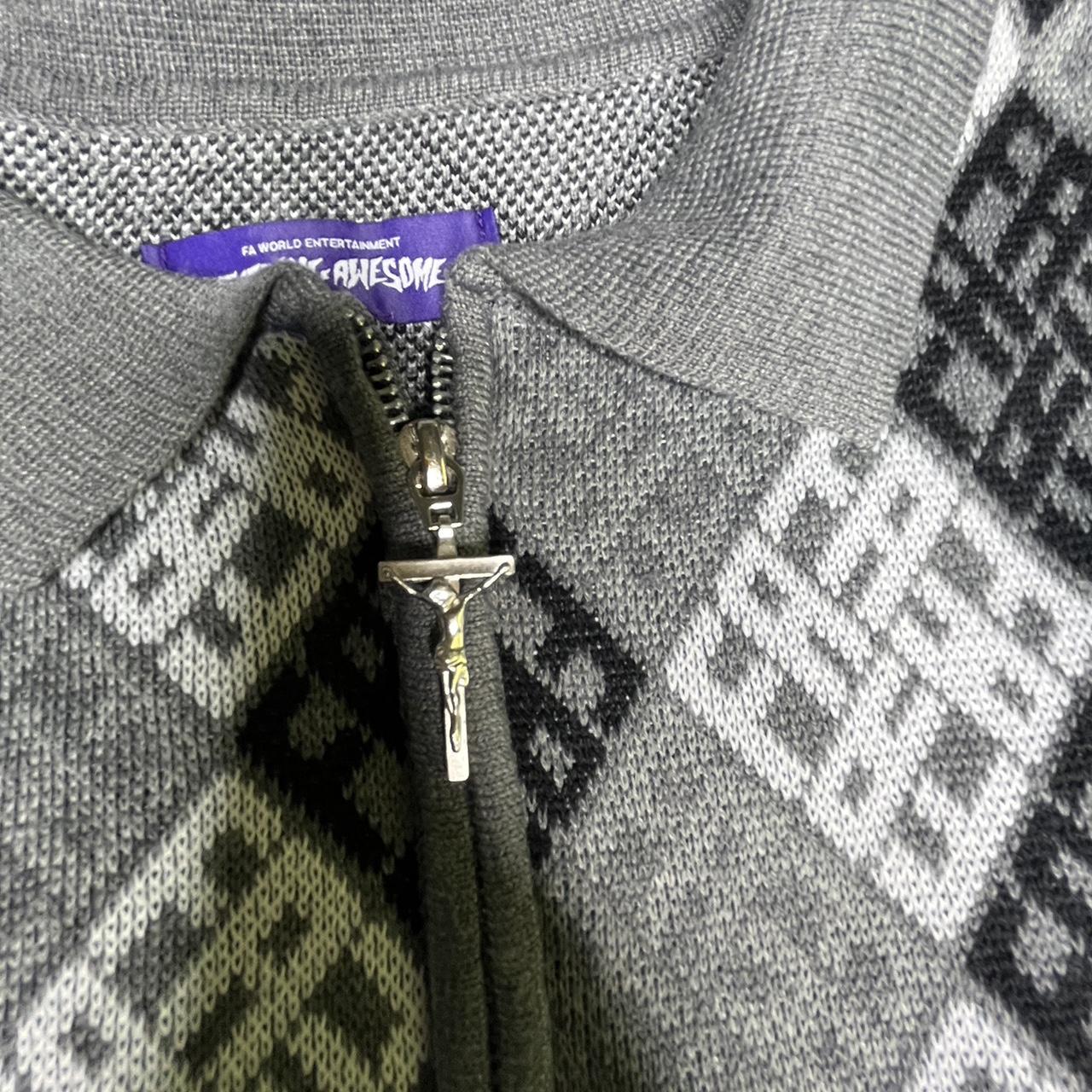 FA monogram 1/4 zip knit #FA #fuckingawsome | Depop