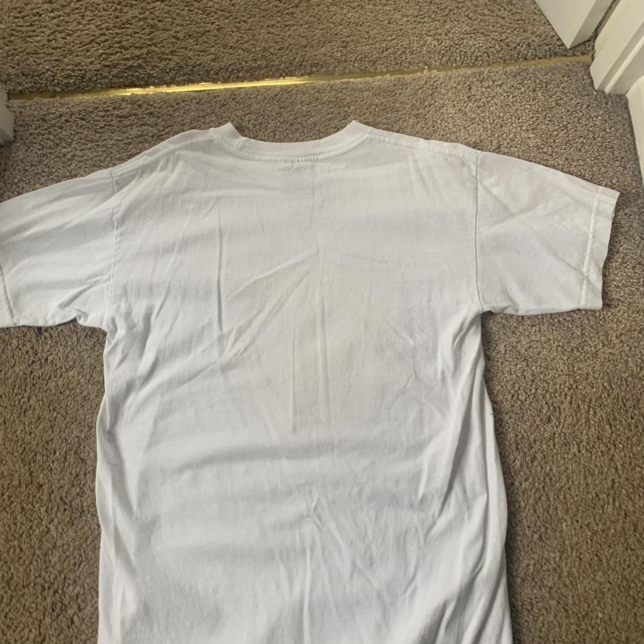 Men's White and Yellow T-shirt | Depop