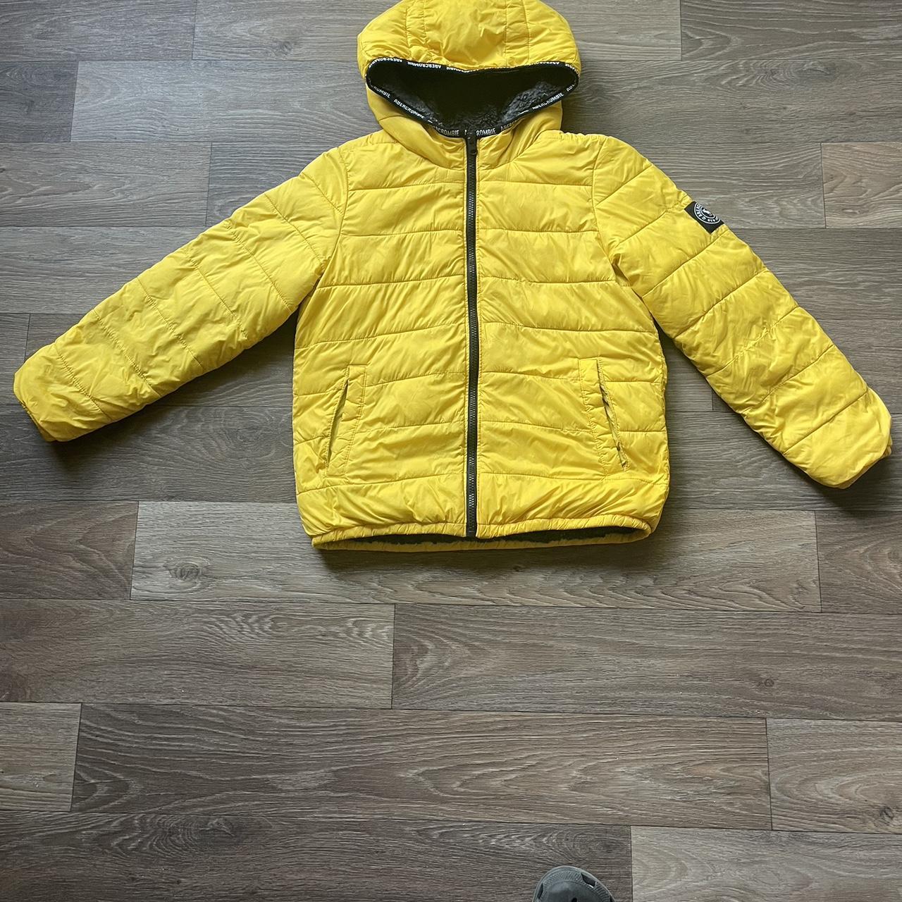 Yellow Abercrombie Fitch Puffer Depop