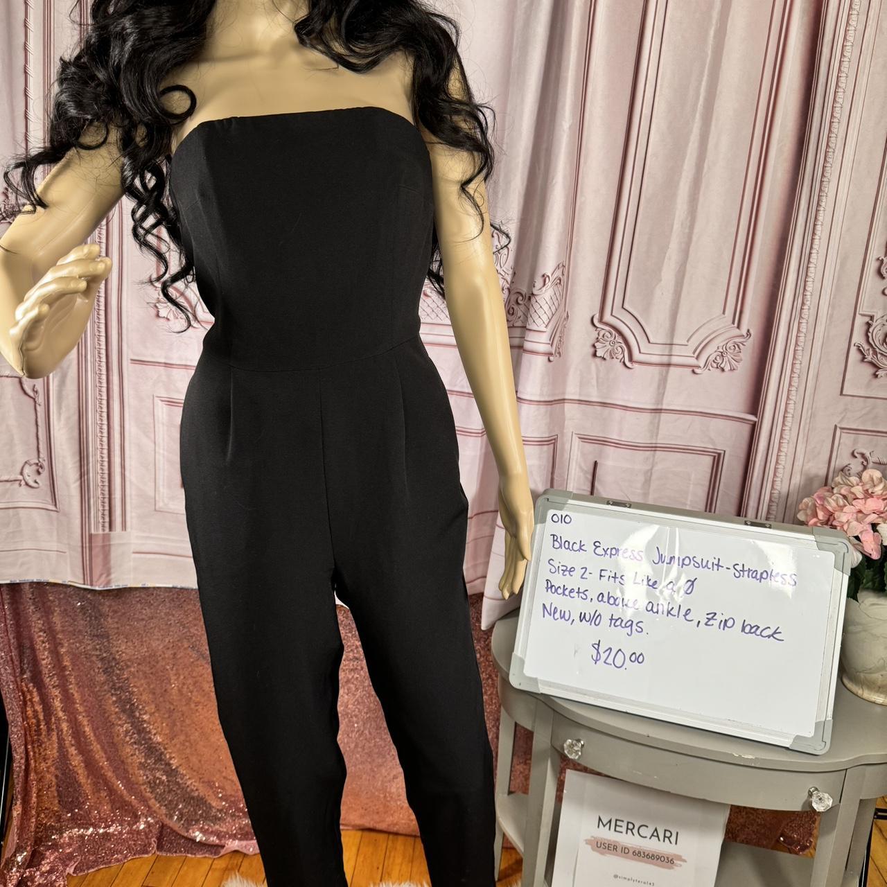 010 Black Express Strapless Jumpsuit Size 2 fits. Depop