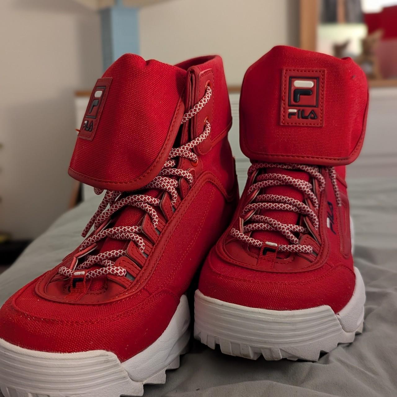 Size US Women's red Fila Disruptor Ballistic sneakers Depop