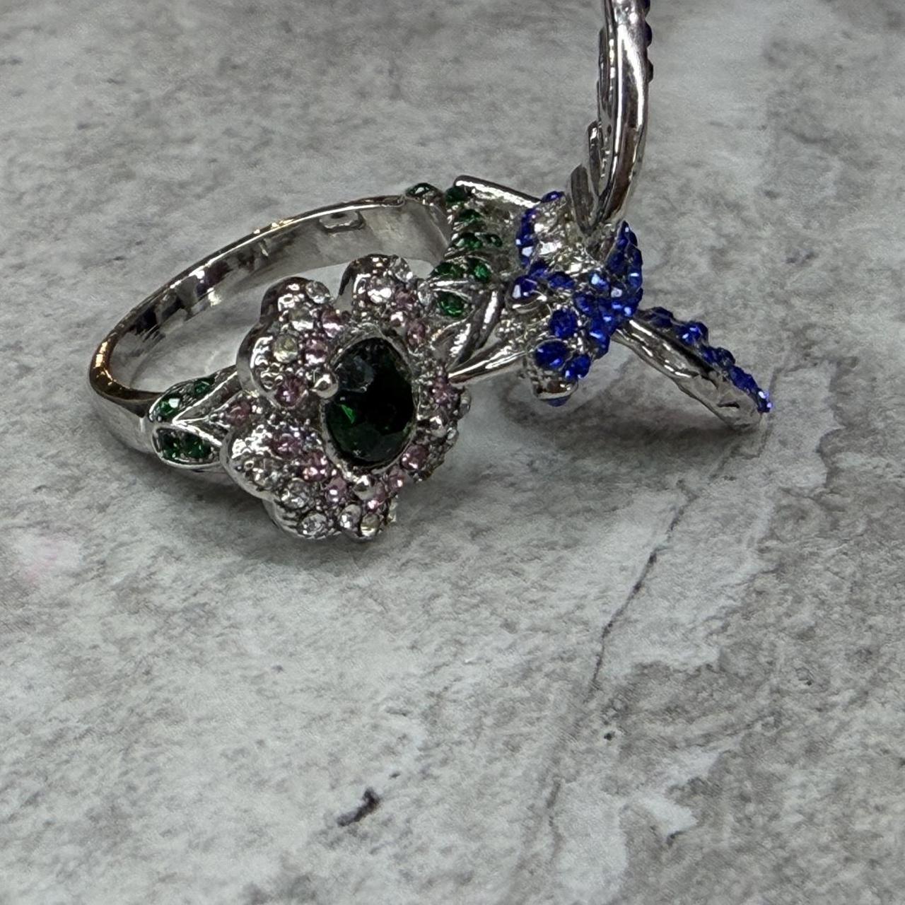 Women's Ring - Silver/Multi – Rhinestone Hummingb… - image 1