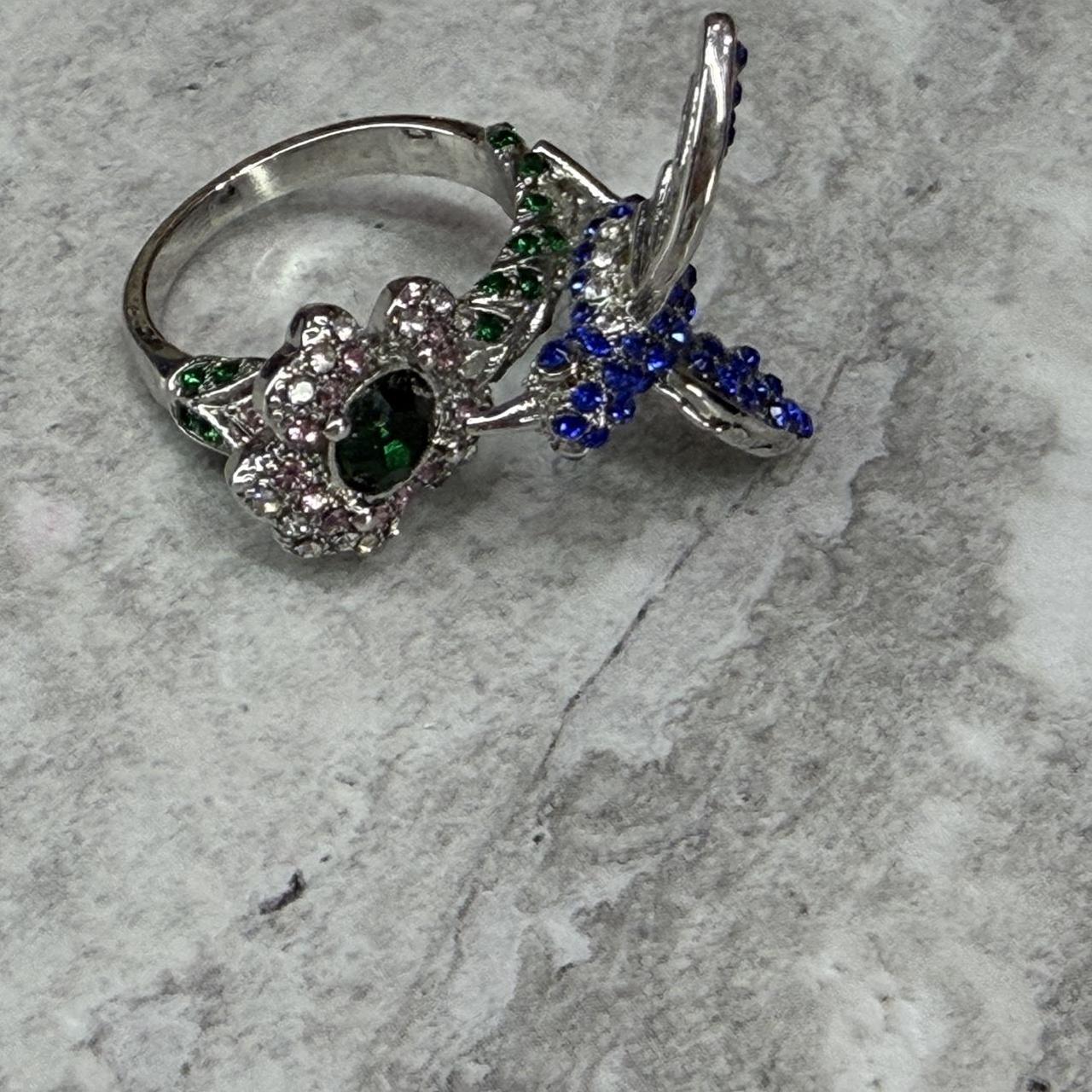 Women's Ring - Silver/Multi – Rhinestone Hummingb… - image 5