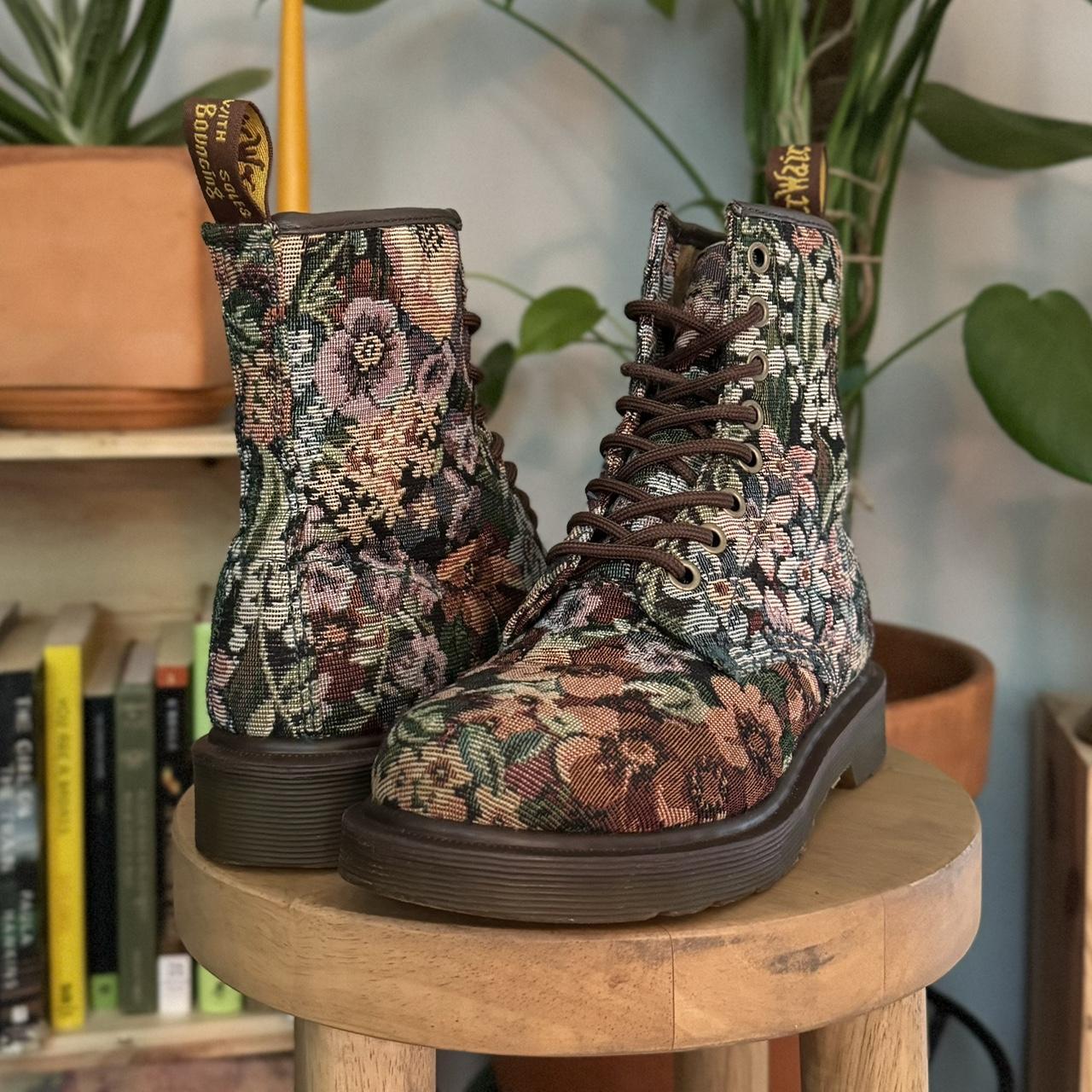 Dr. Martens 1460 8 eye Floral Tapestry Castel. Depop