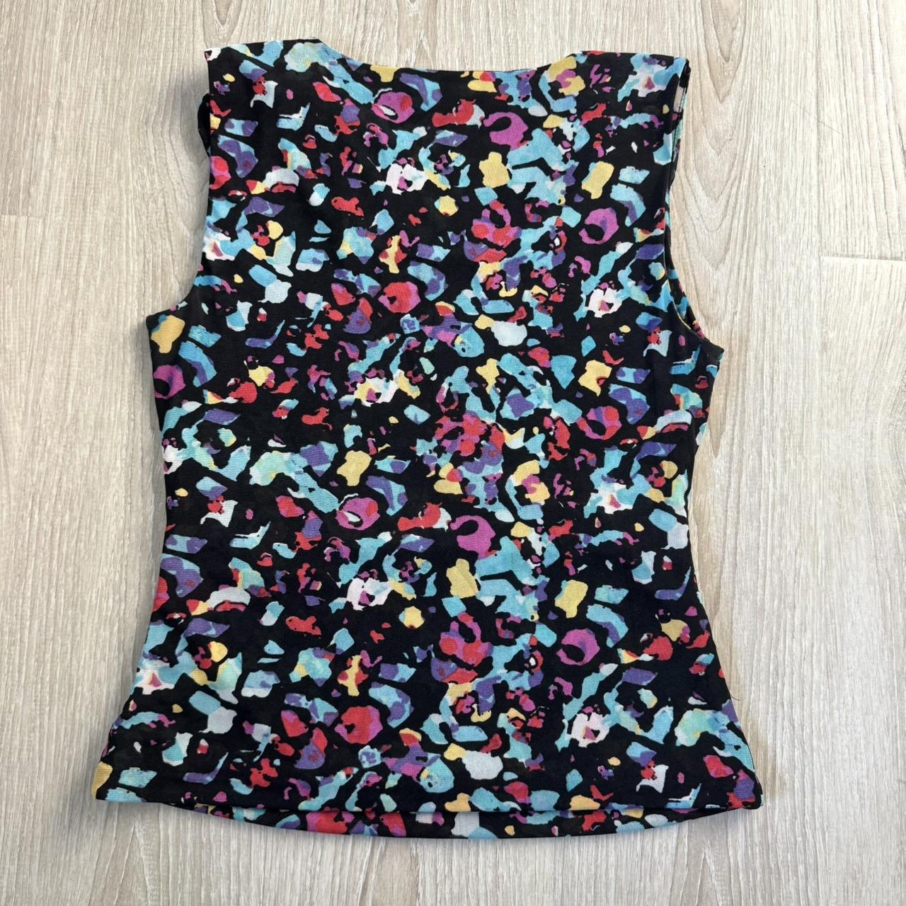 Vintage Women's Blouse - Multi/Black - M – Vintag… - image 6