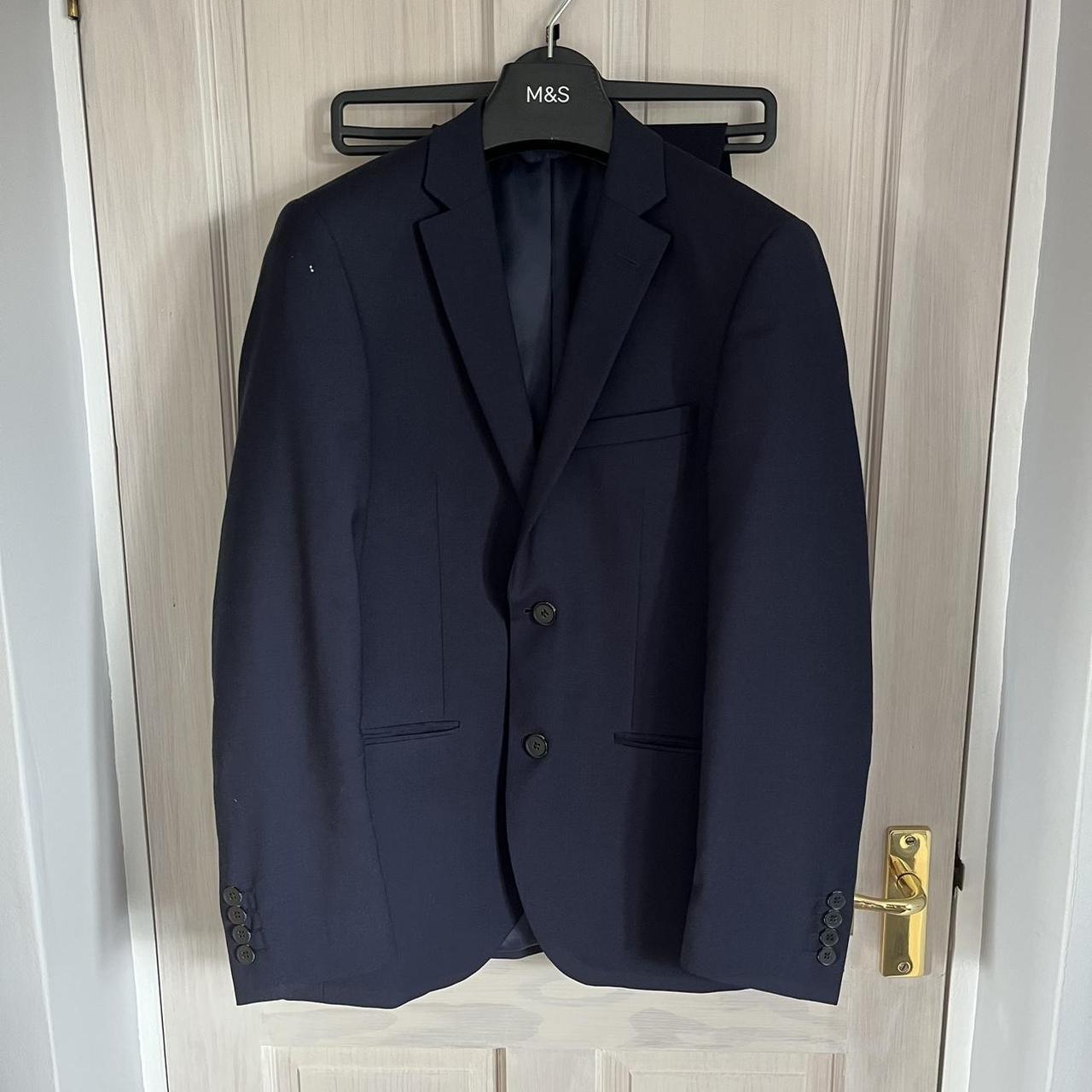 DKNY men’s navy suit Slim fit 100% wool RRP... - Depop