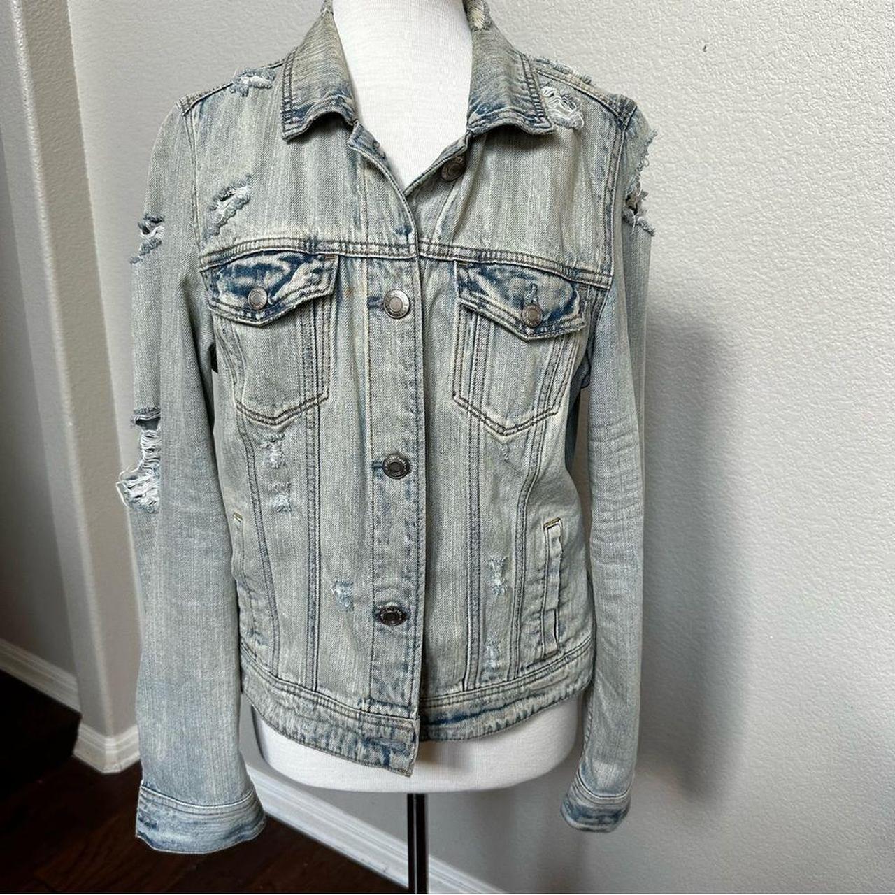 American eagle distressed fashion denim jacket