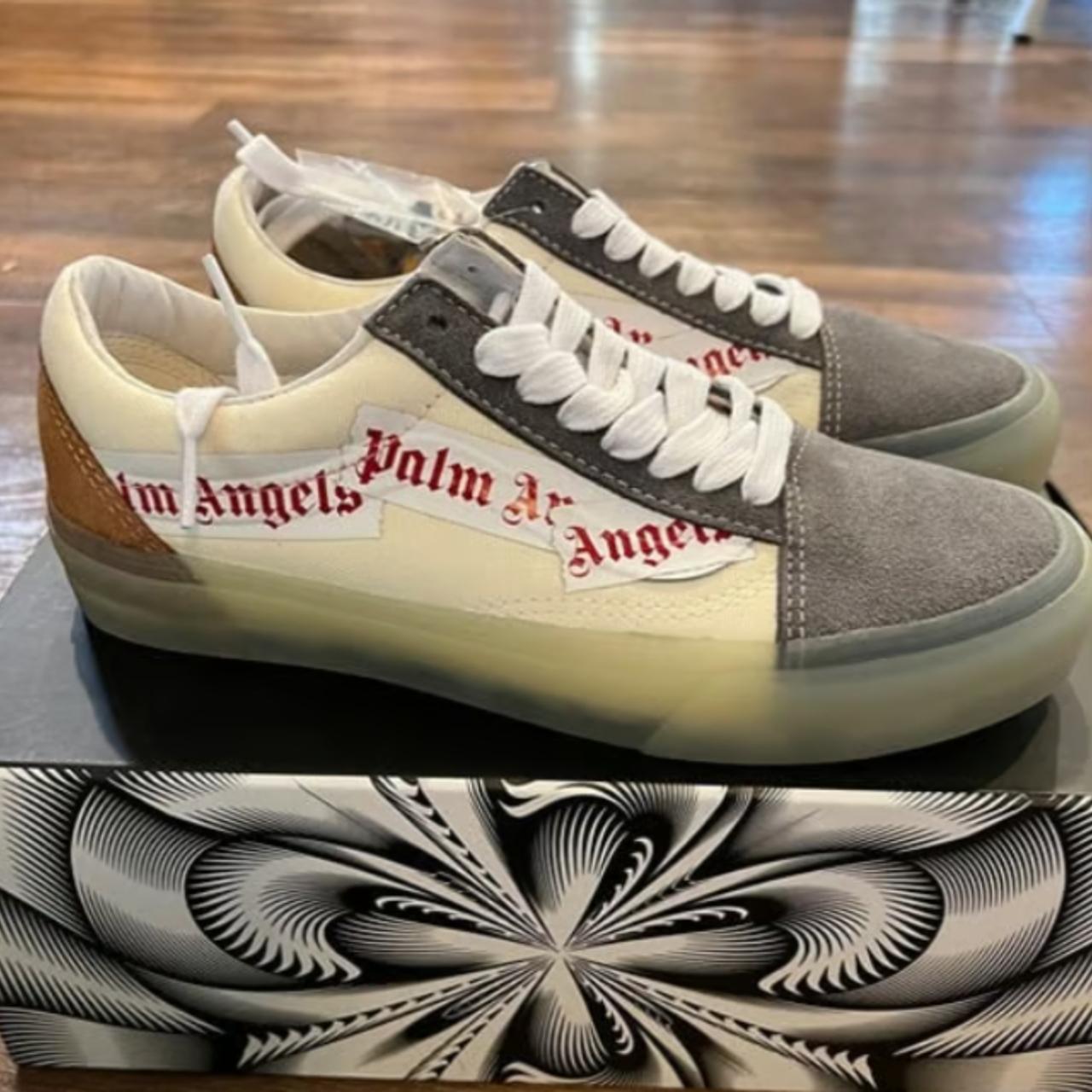 VANS Old Skool VLT LX x Palm Angels Ivory Men Size | Depop