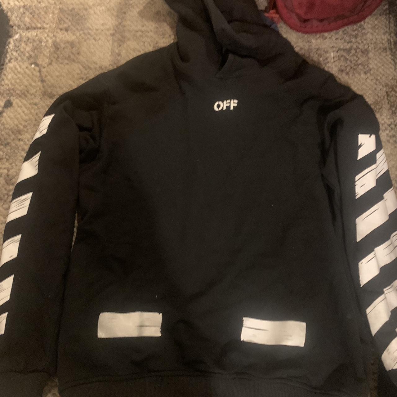 Off white hoodie with tag sale