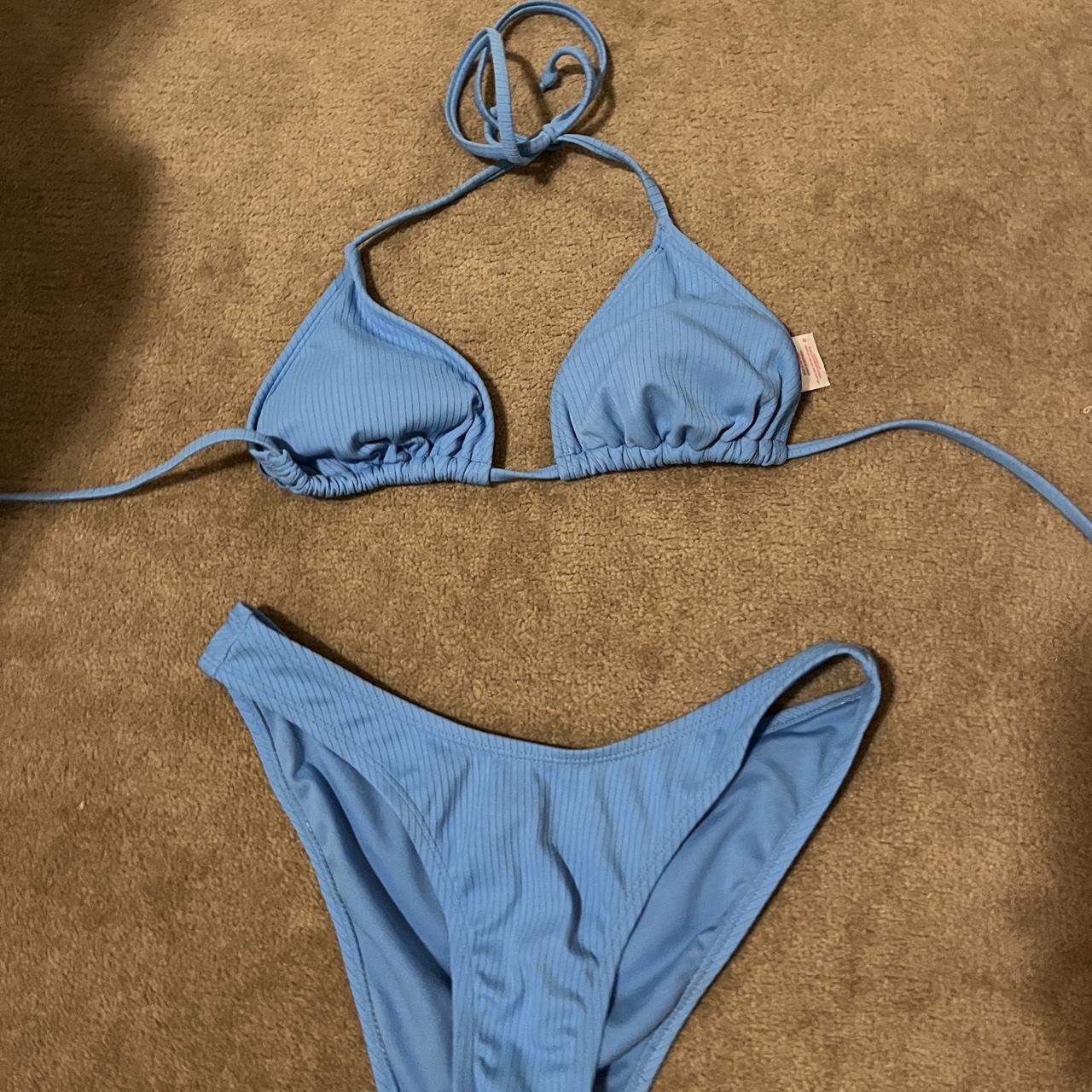 TARGET blue halter bikini set padded size M