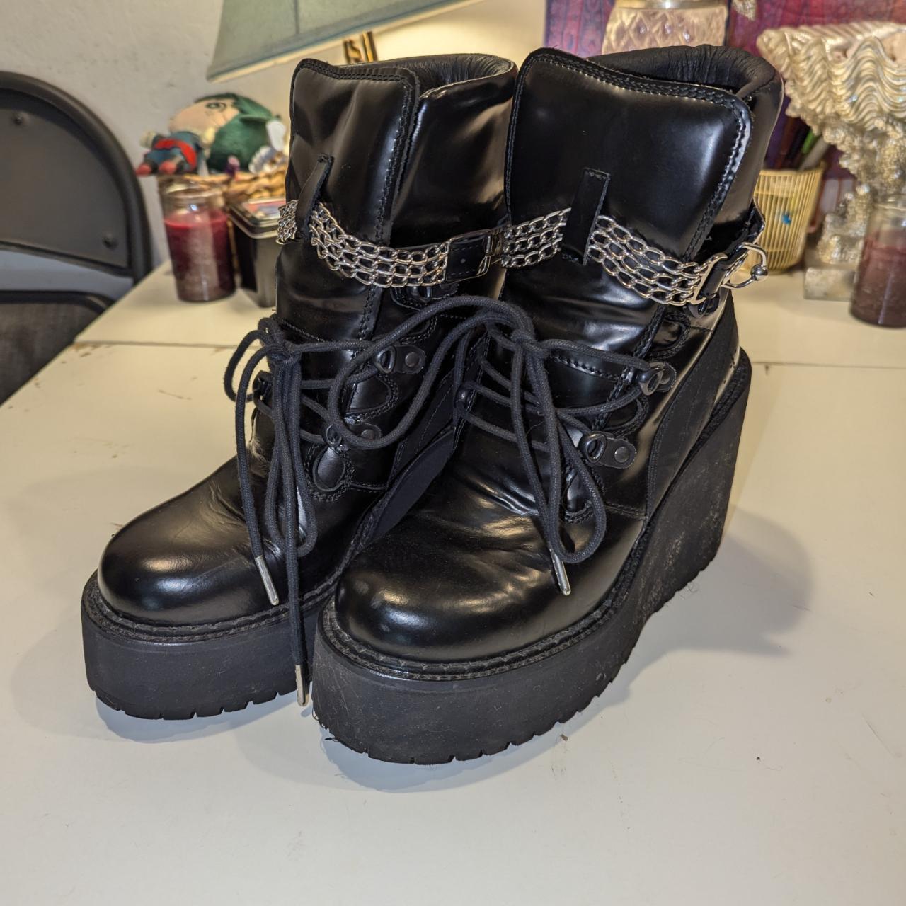 Fenty x Puma by Rihanna Wedge Platform Boots goth. Depop