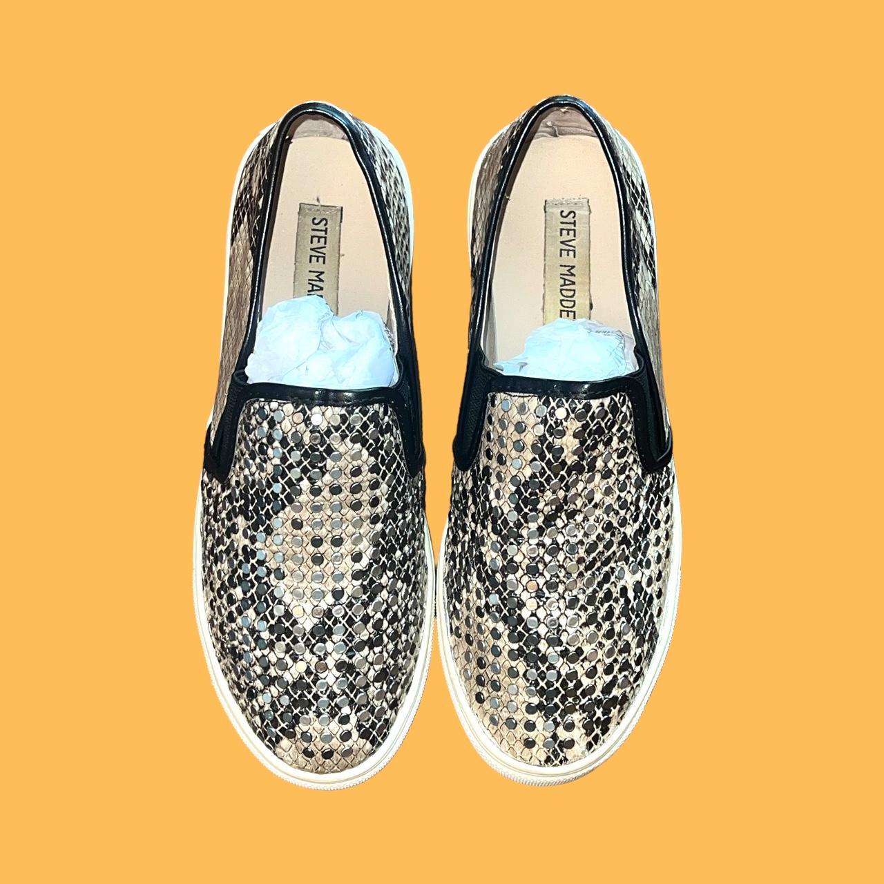 Steve Madden snake skin slip on sneakers with a. Depop