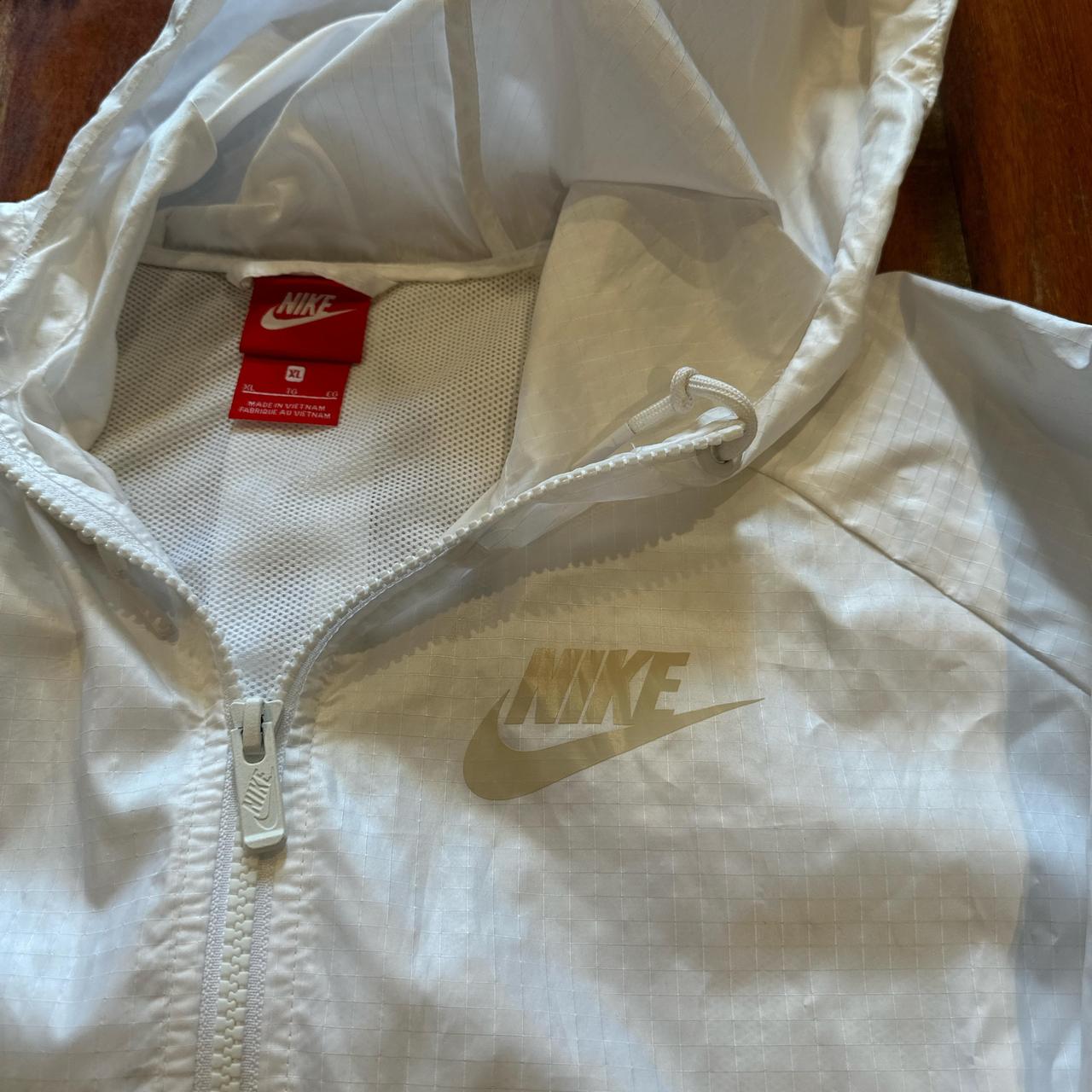 Gold and white nike windbreaker hotsell