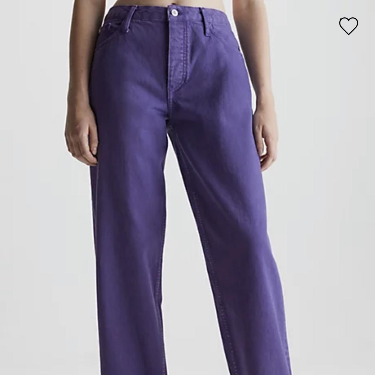 Calvin Klein Women's Purple Jeans Depop