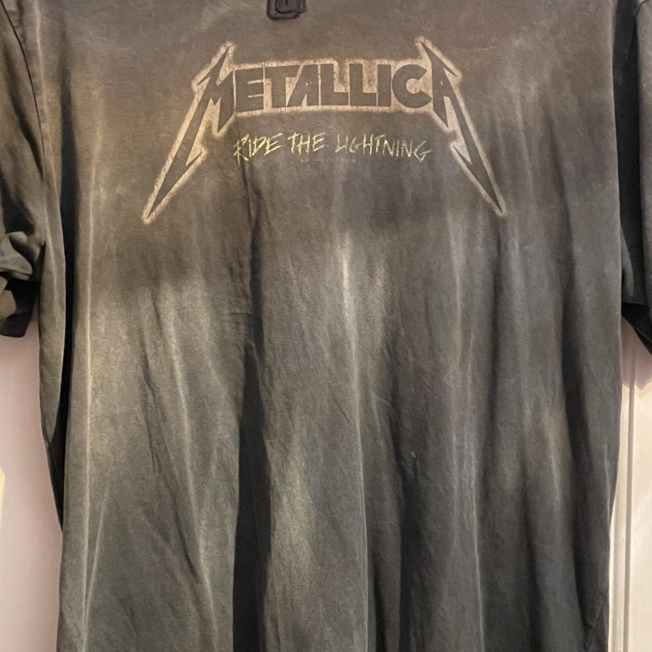 Topshop Metallica grey and black tshirt worn look Depop