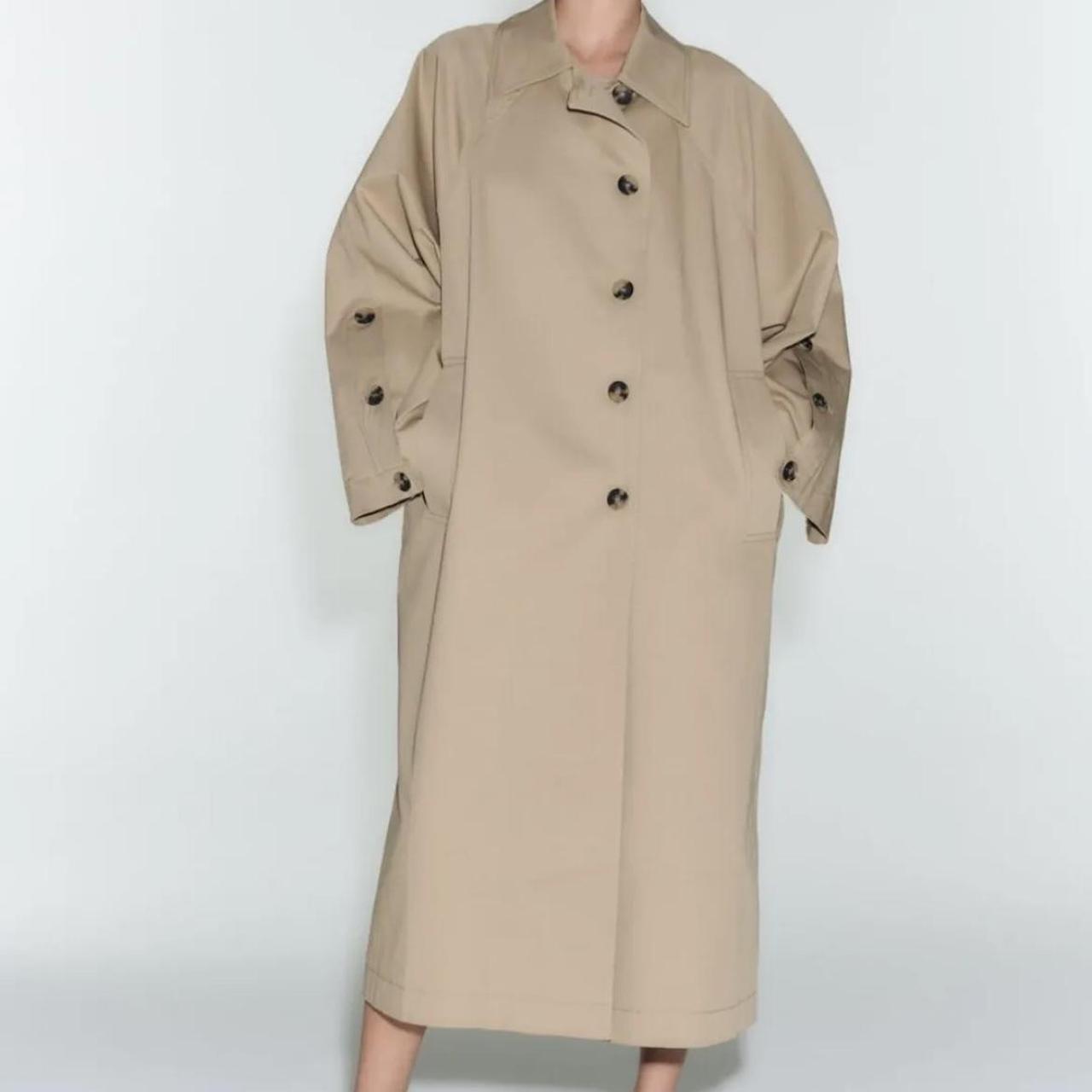 Brand new buttoned Zara trench coat Brought Depop