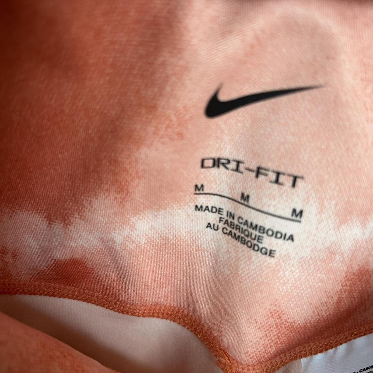 Nike Dri-Fit One Luxe Orange Tie Dyed Tight Fit Mid | Depop