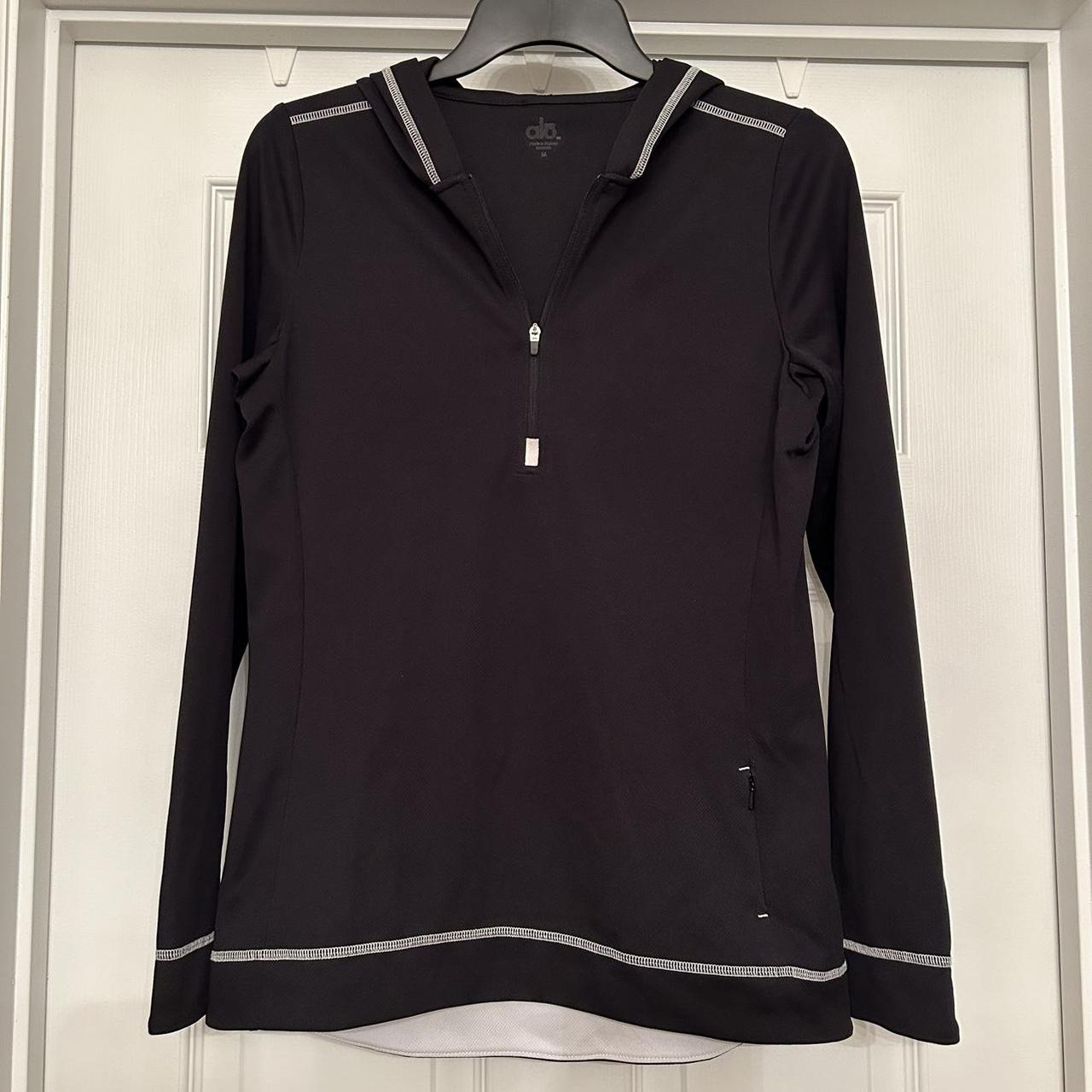 Alo Yoga Black CoolFit Lightweight Quarter Zip | Depop