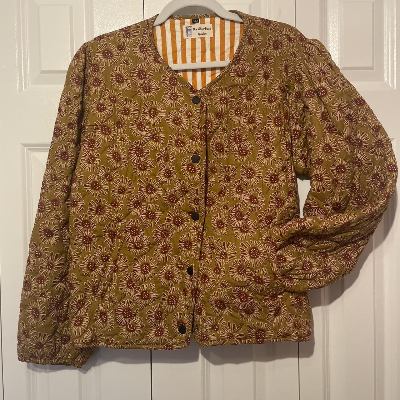 The Blue Door London Brown and orange floral... Depop