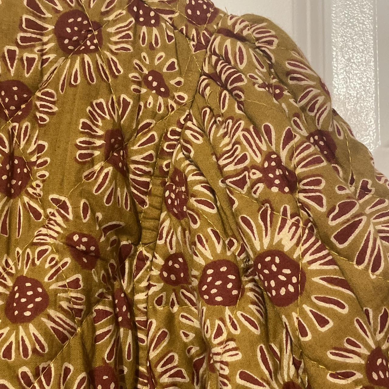 The Blue Door London Brown and orange floral... Depop