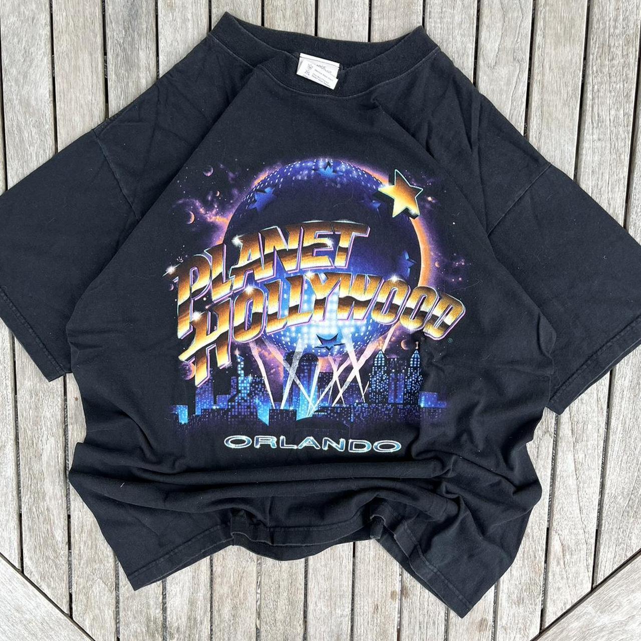 90s Planet Hollywood TシャツDisney Vintage 90's Planet Hollywood Disney World T Shirt L - Etsy