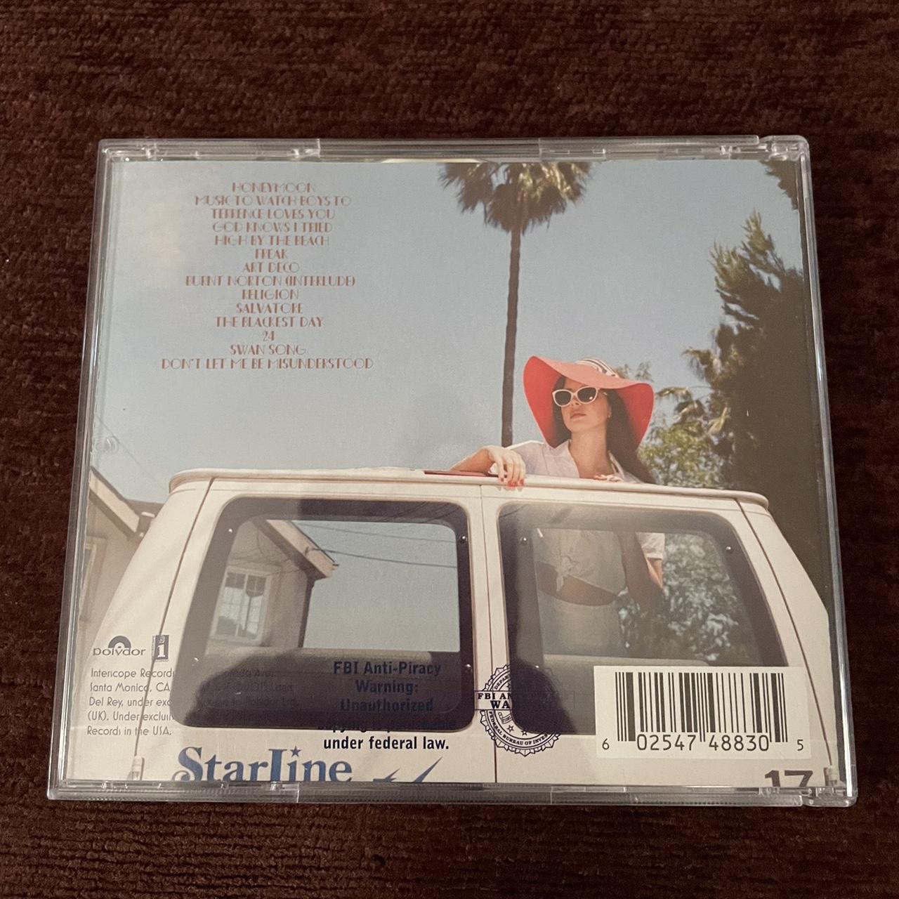 Lana del rey honeymoon cd white and red music Depop