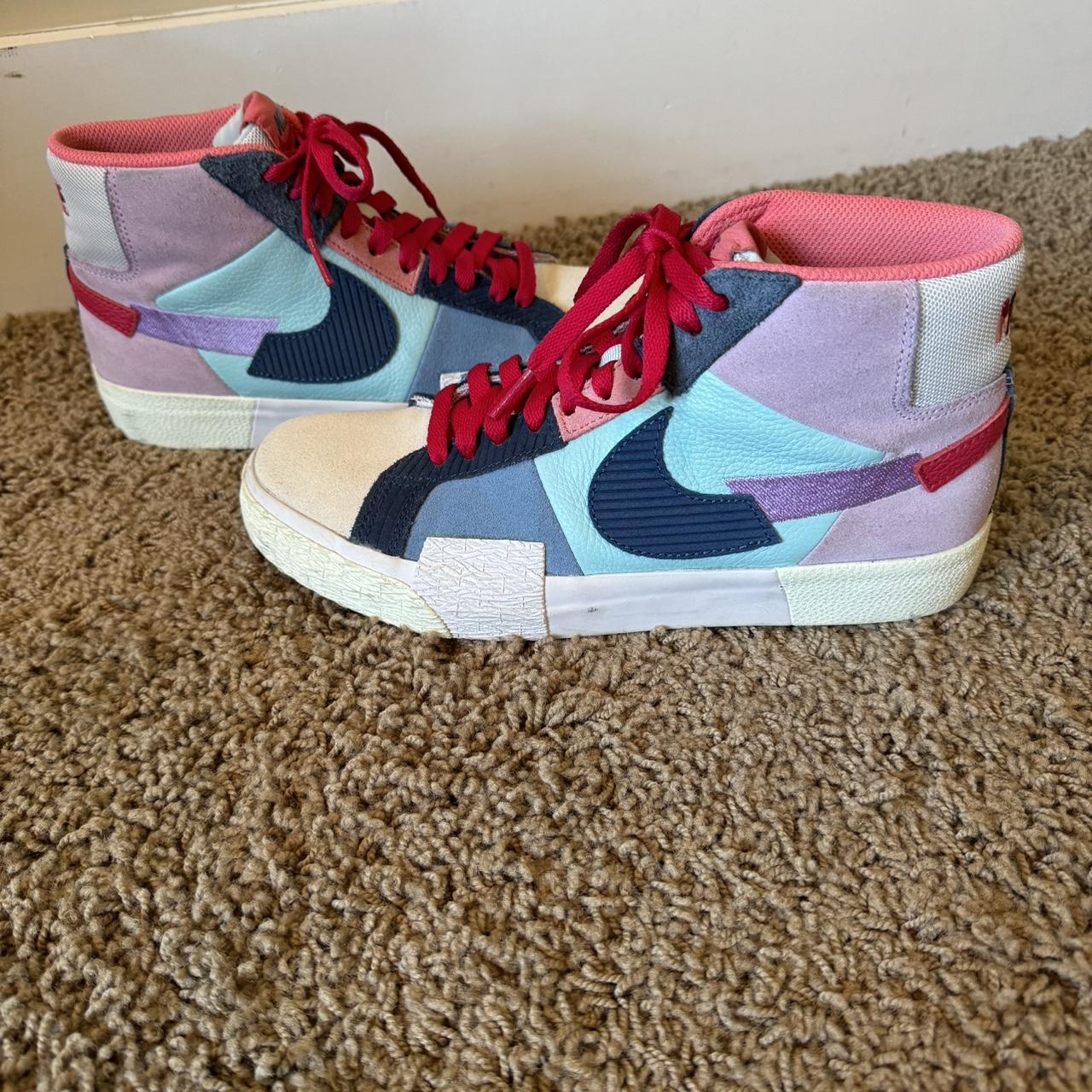 Multi color Nike high top SB Blazers sneakers nike. Depop