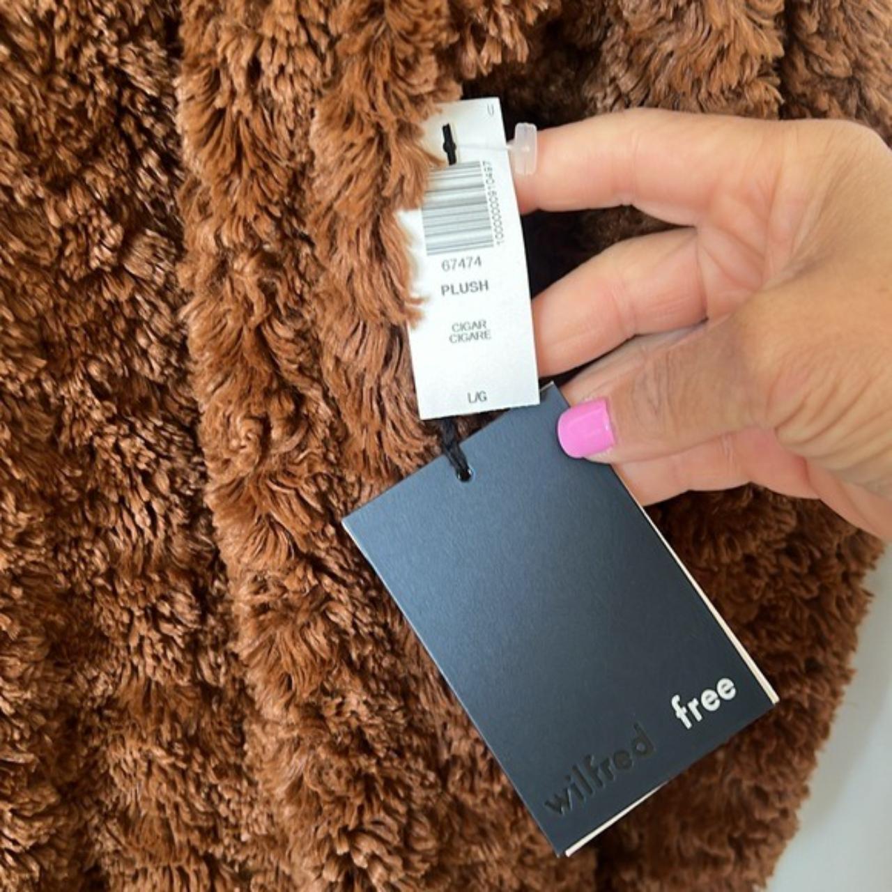 NWT Aritzia Wilfred Free Plush Coat In Cigar Depop