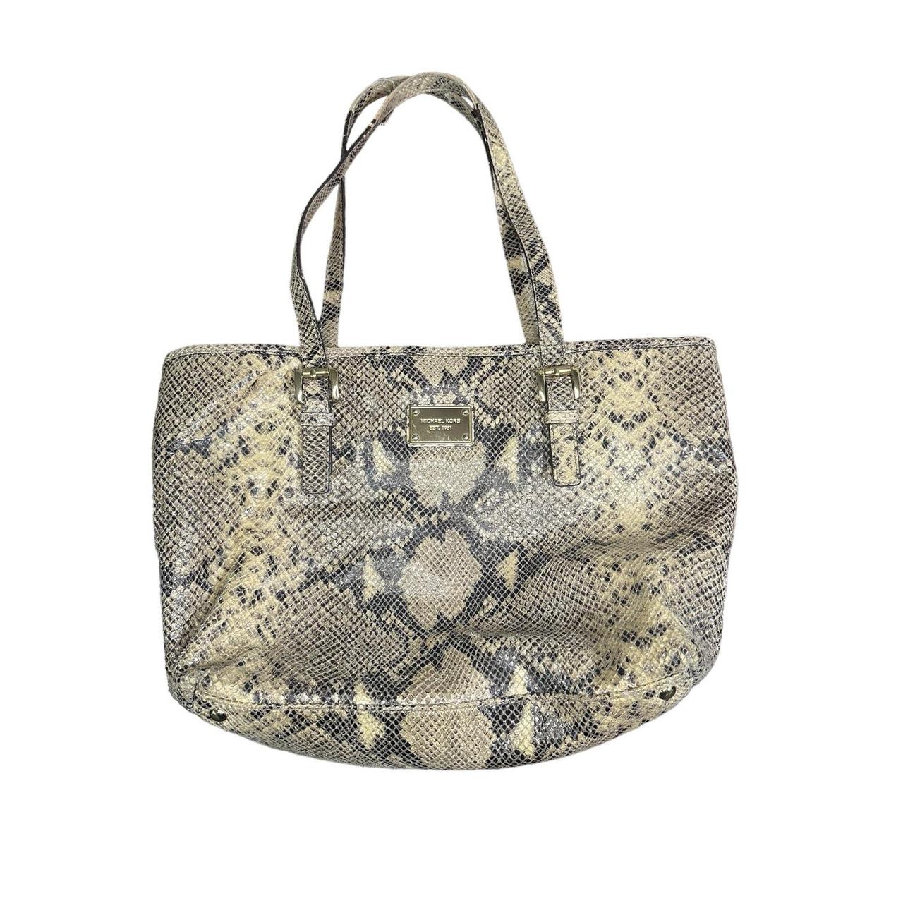 Michael kors from snakeskin tote bag