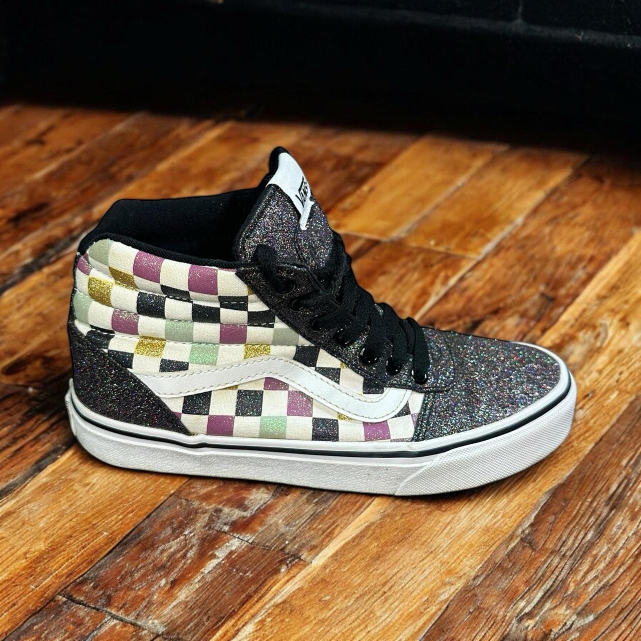 Checkerboard high tops best sale