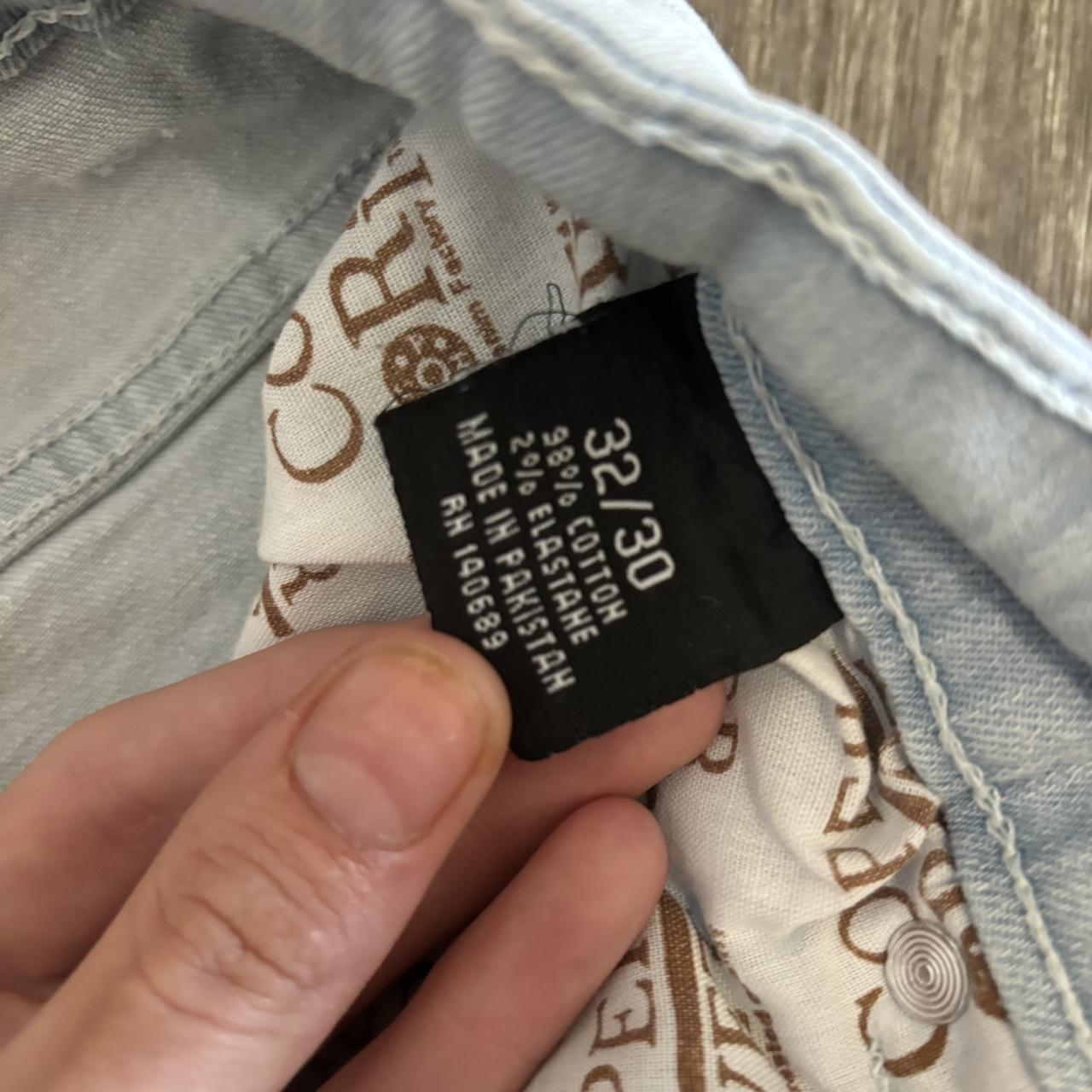 Copper Rivet Men's Bleached Jeans - Grey/Blue - 3… - image 2