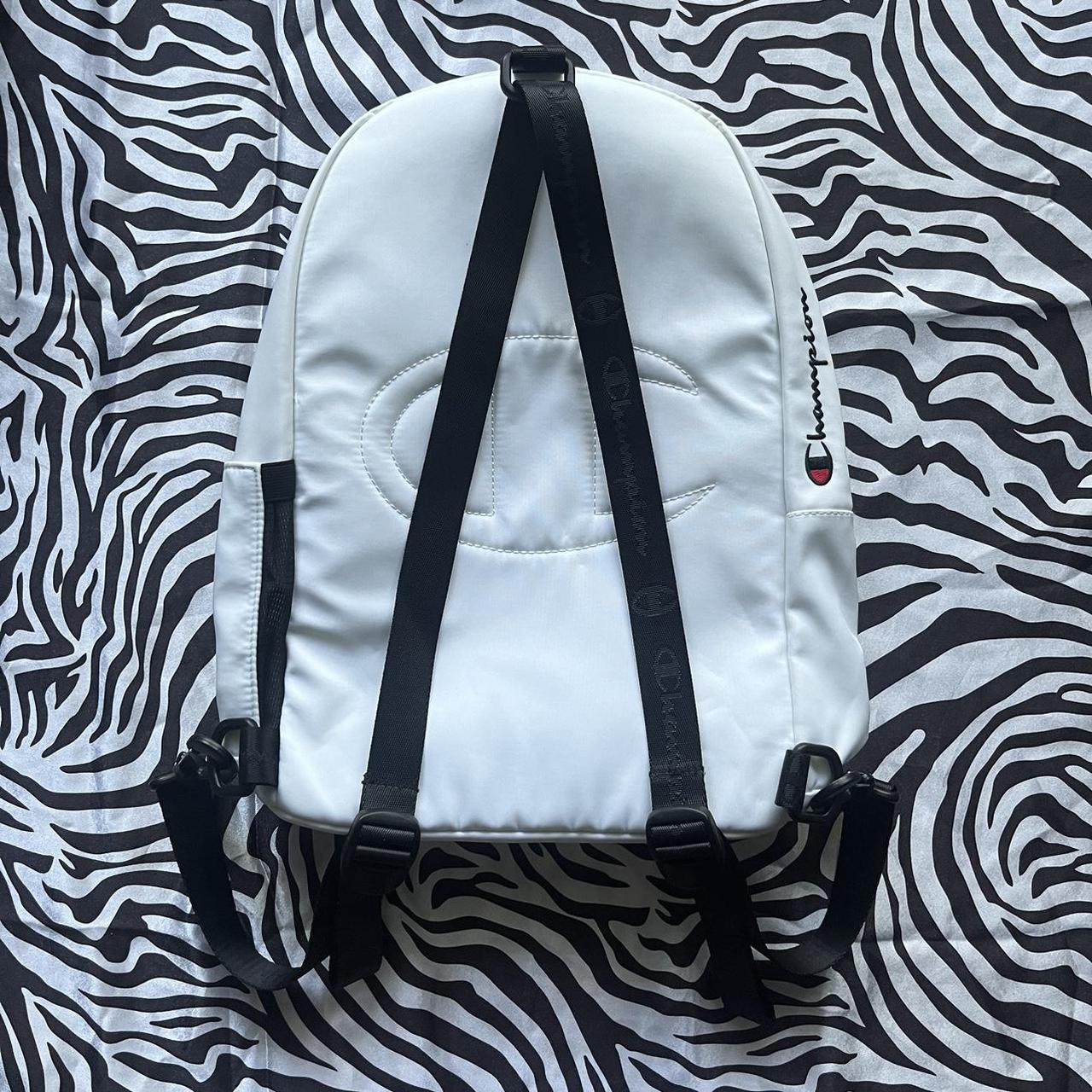 Black and white champion backpack hotsell