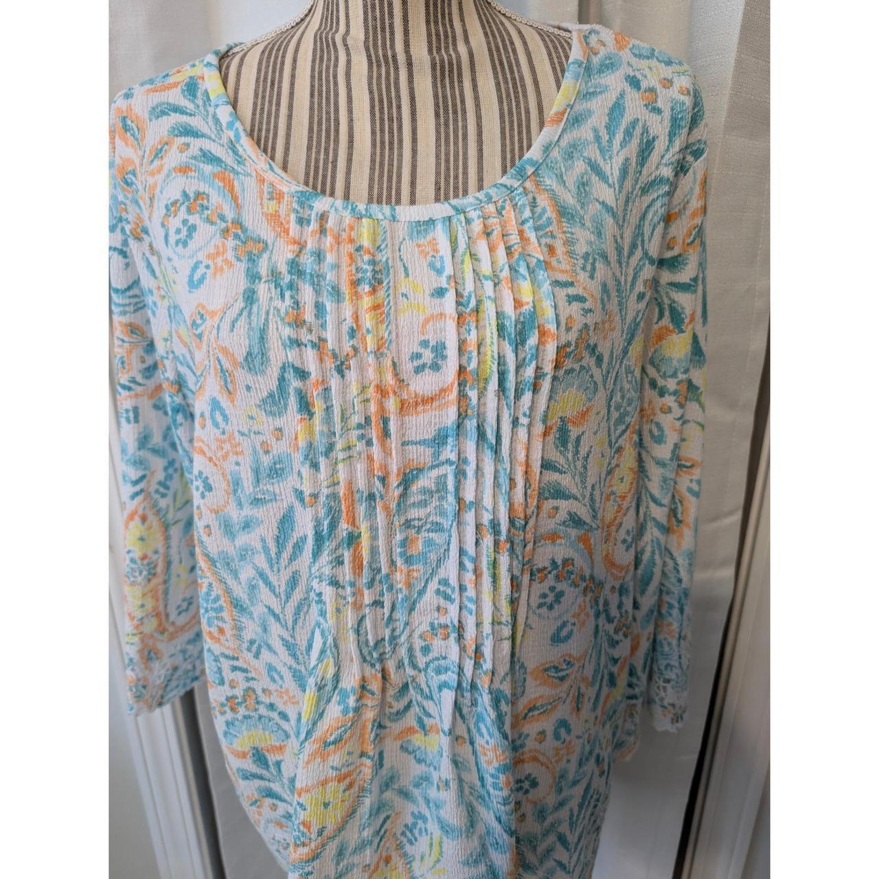 Ruby Rd. Women's Blouse - Blue/Multi - L – Ruby R… - image 3