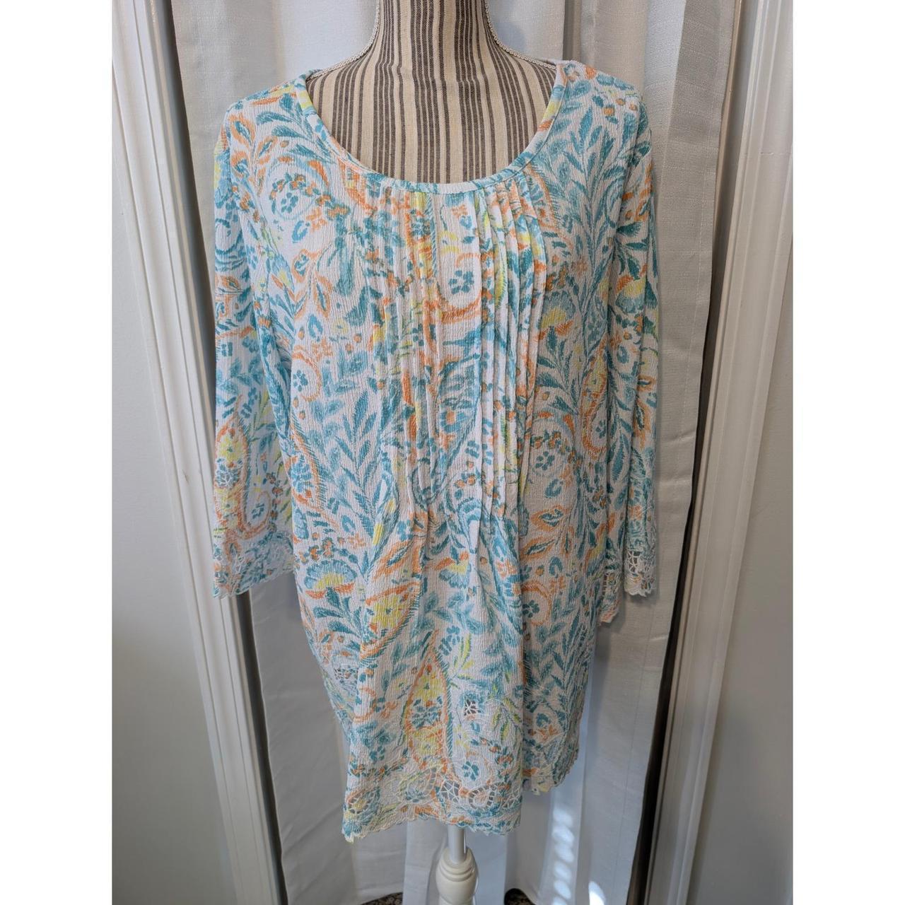 Ruby Rd. Women's Blouse - Blue/Multi - L – Ruby R… - image 2