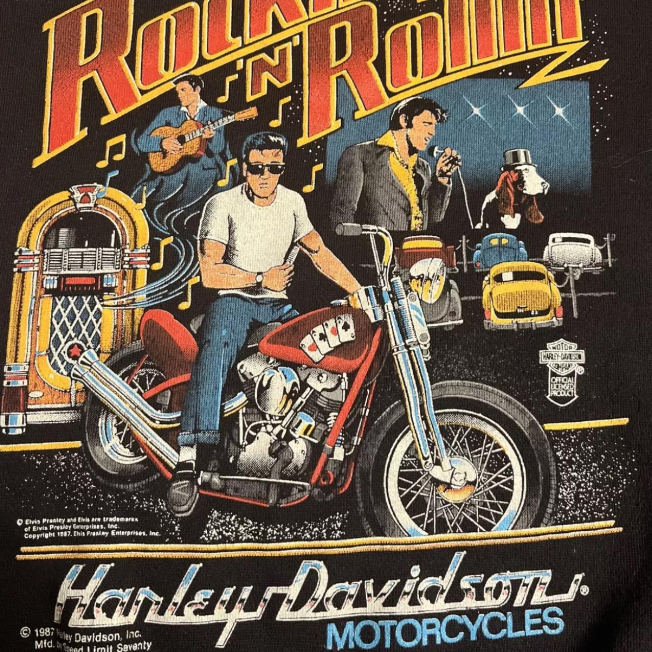 Vintage 1987 Harley Davidson L Elvis Presley Rockin...