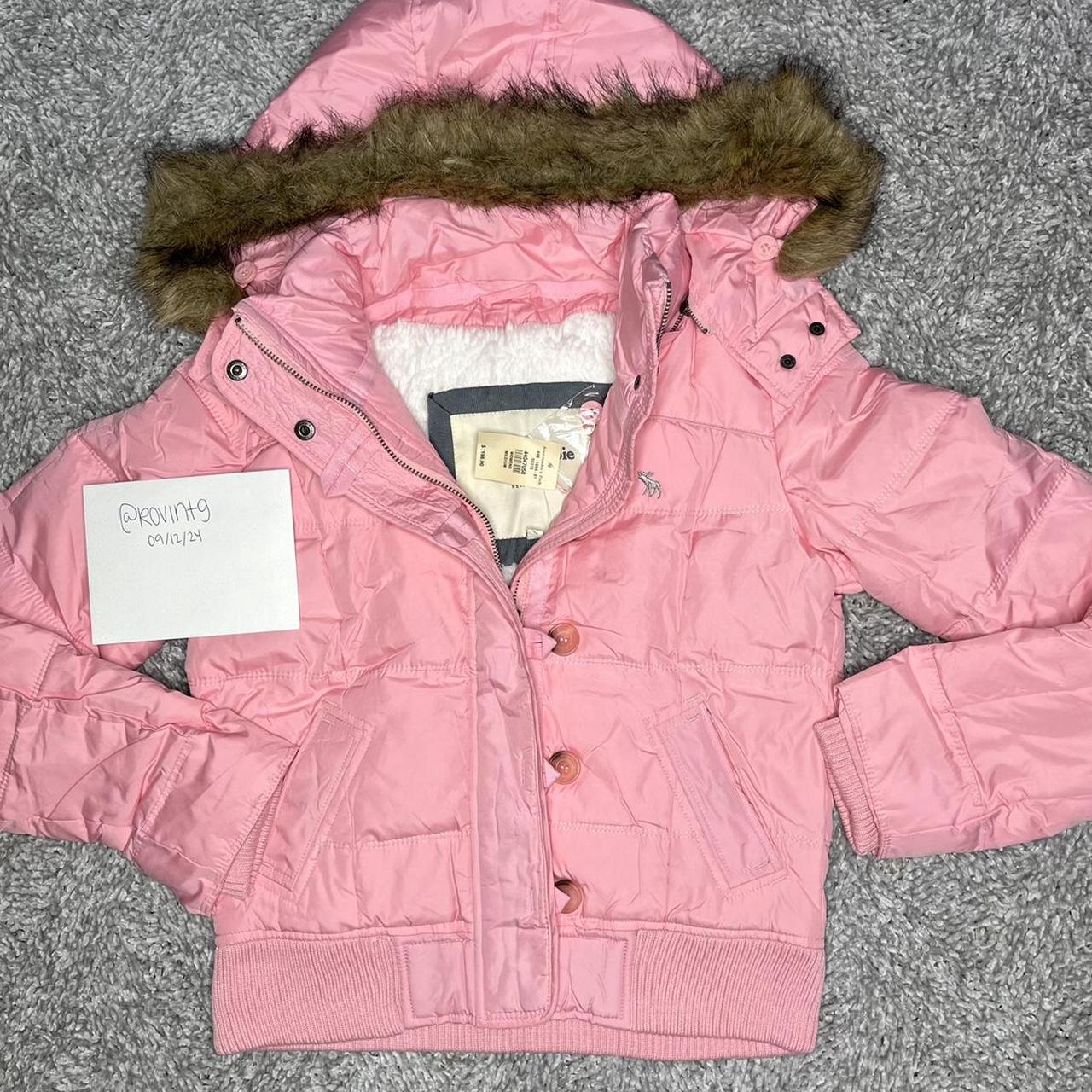 Vintage 2000s Baby Pink Abercrombie Fitch Jacket. Depop