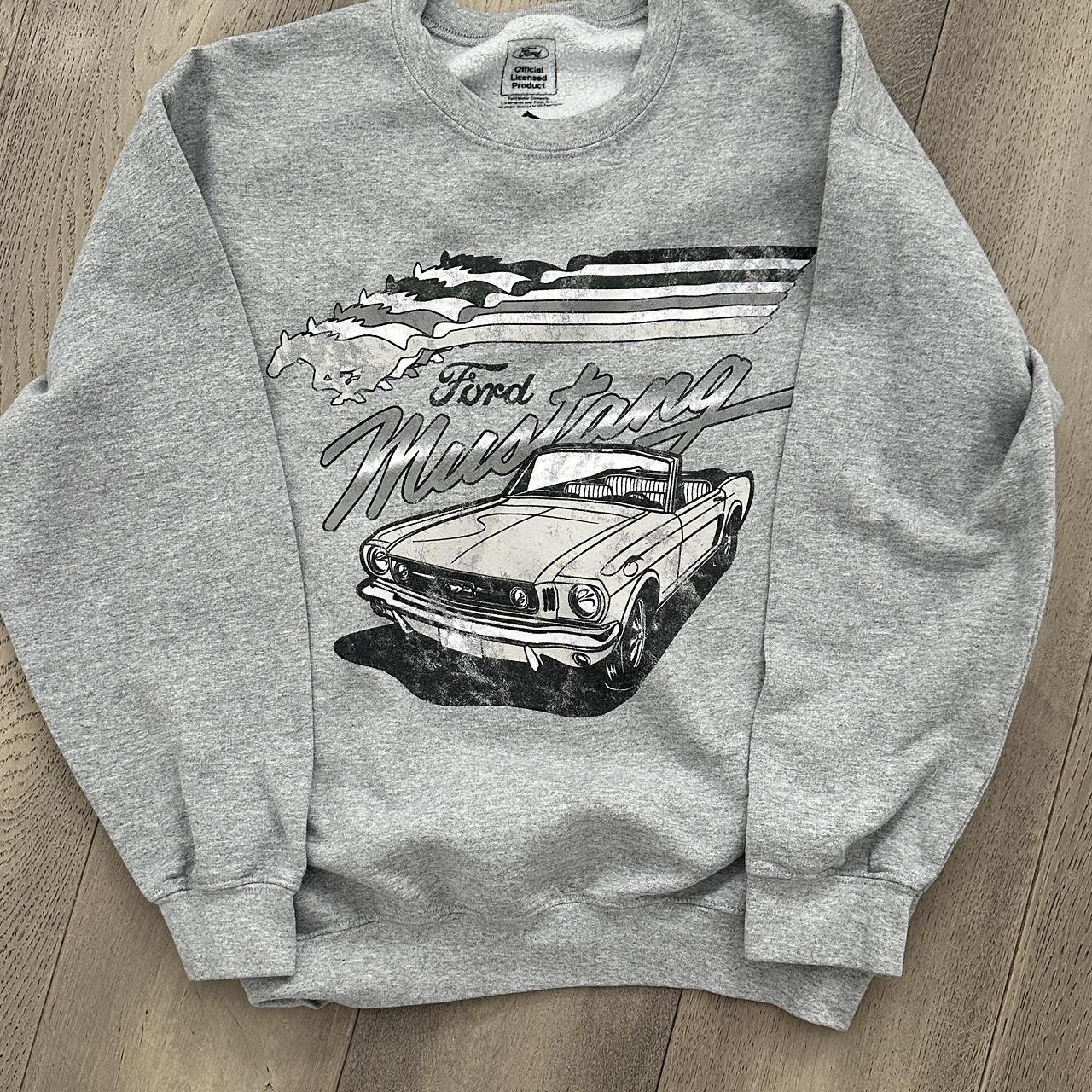 From pacsun: S/M Grey Ford Mustang crew Depop