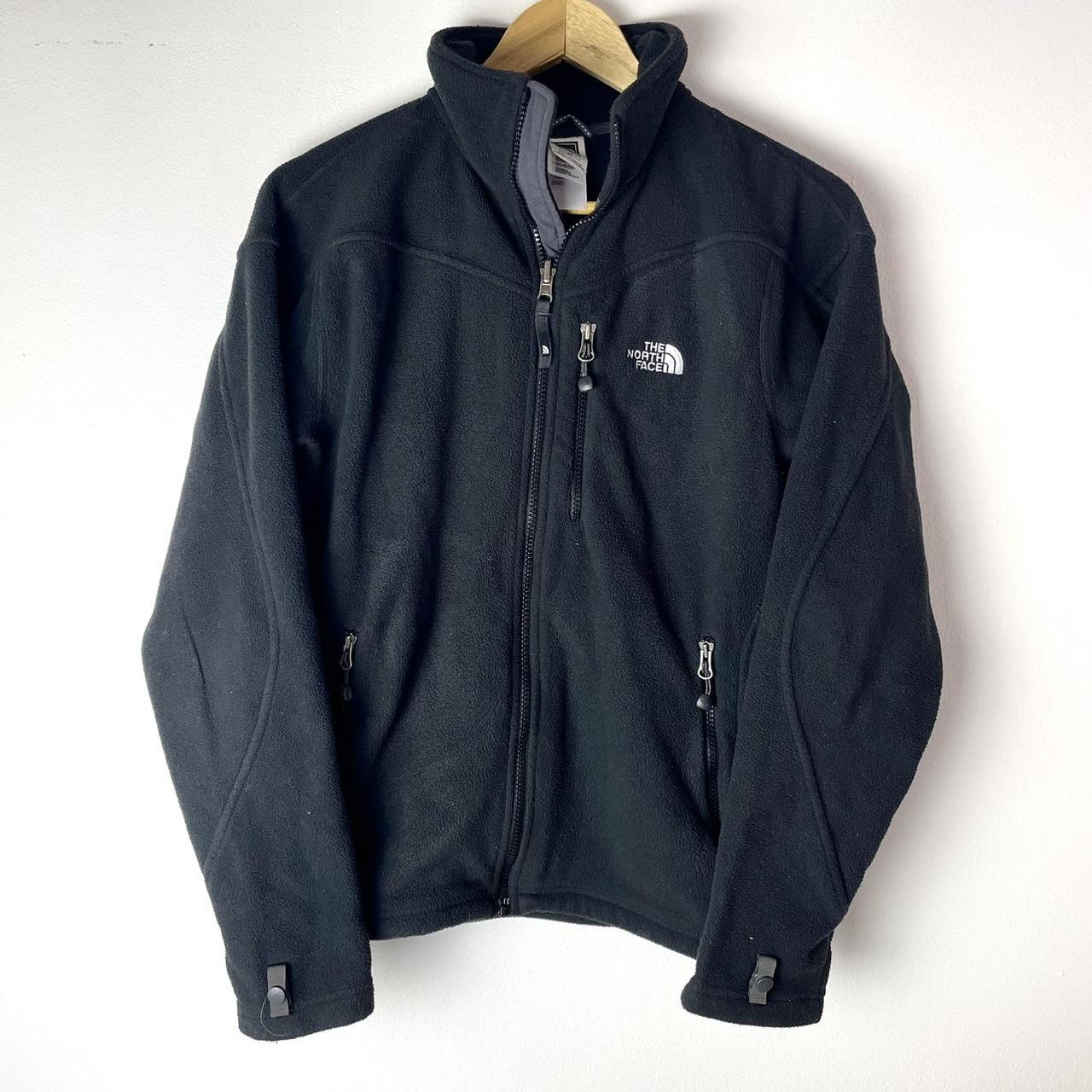 The North Face Black Fleece Jacket Size Tag:... - Depop