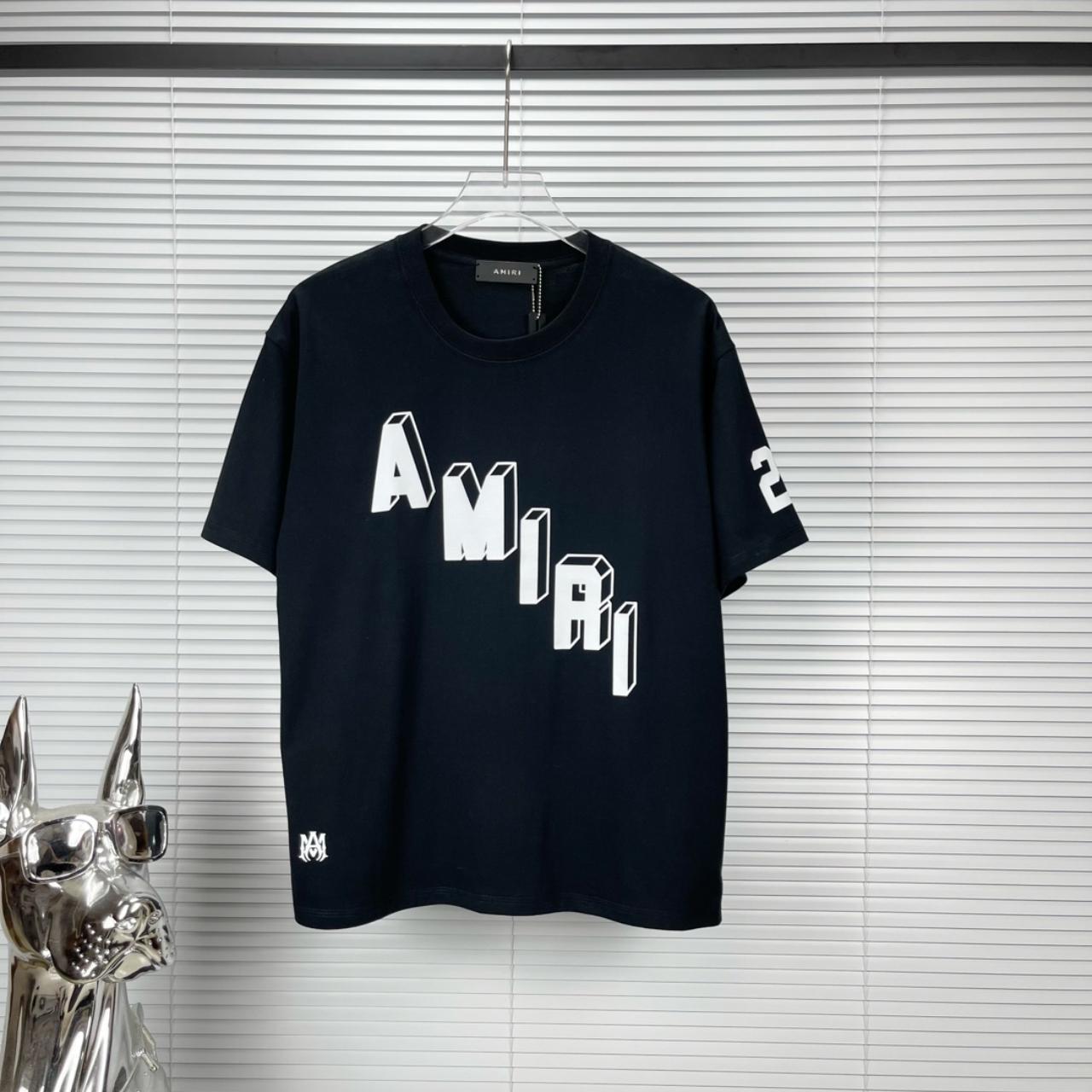 Tシャツ・カットソー AMIRI Men T Shirts AMJYTE1233 001 BLACK AMIRI Men's City T-Shirt in Black Amiri