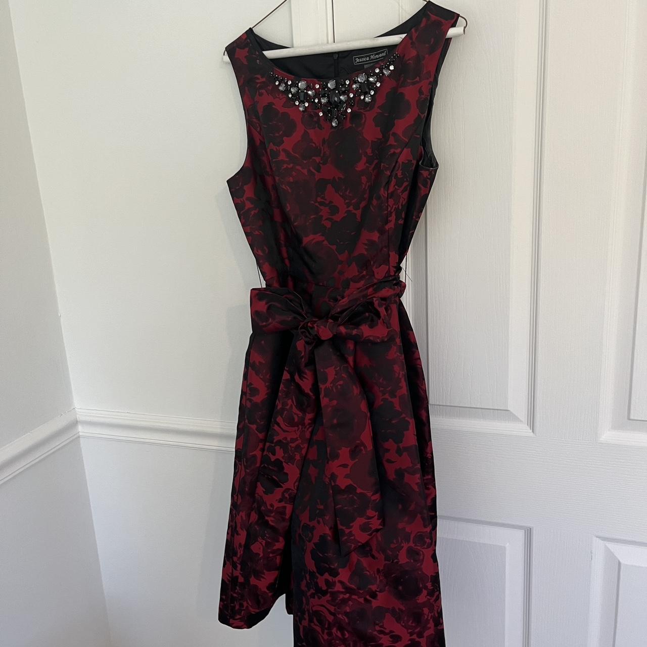 Jessica howard red and black dress best sale