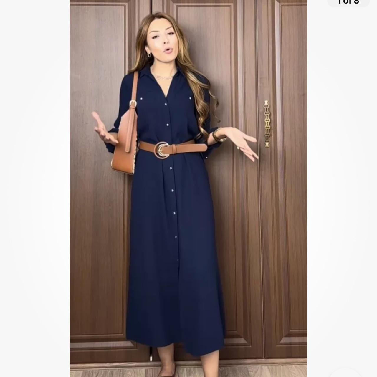 Blue shirt dress zara online