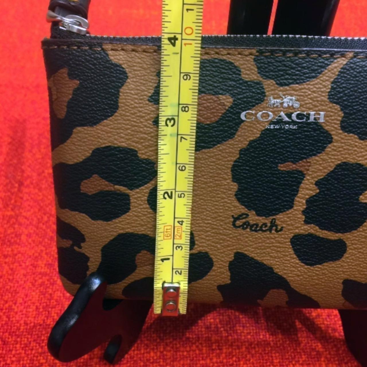 New high quality coach leopard silvertone hardware wristlet/wallet