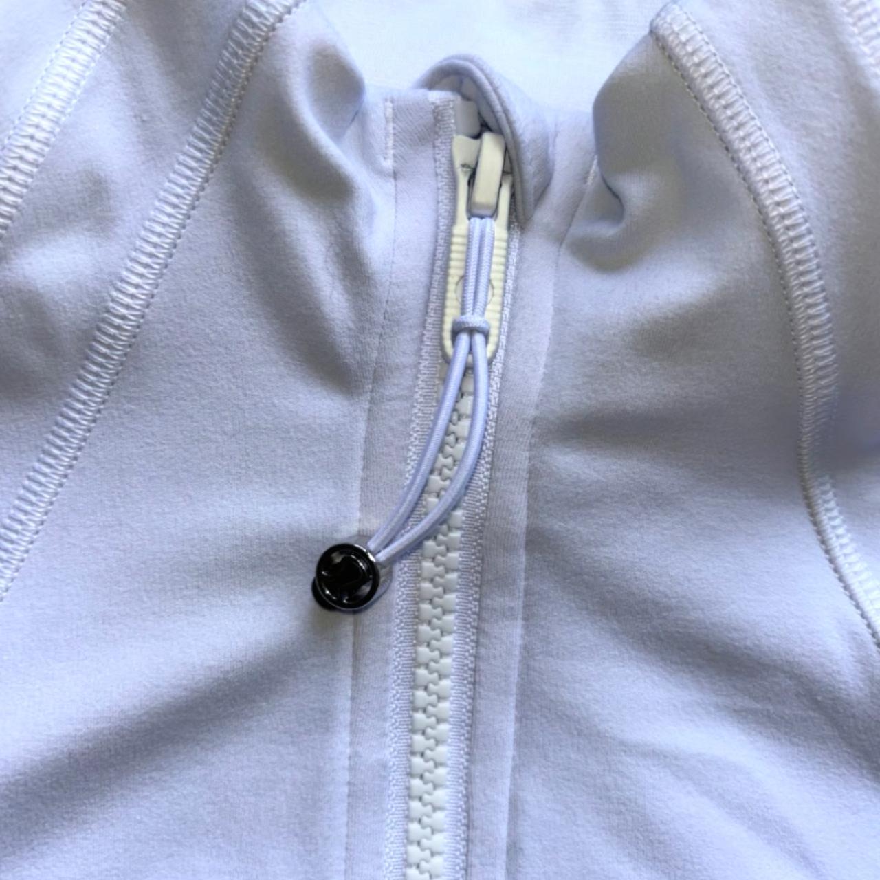 lululemon white cropped define jacket size 4 in... Depop