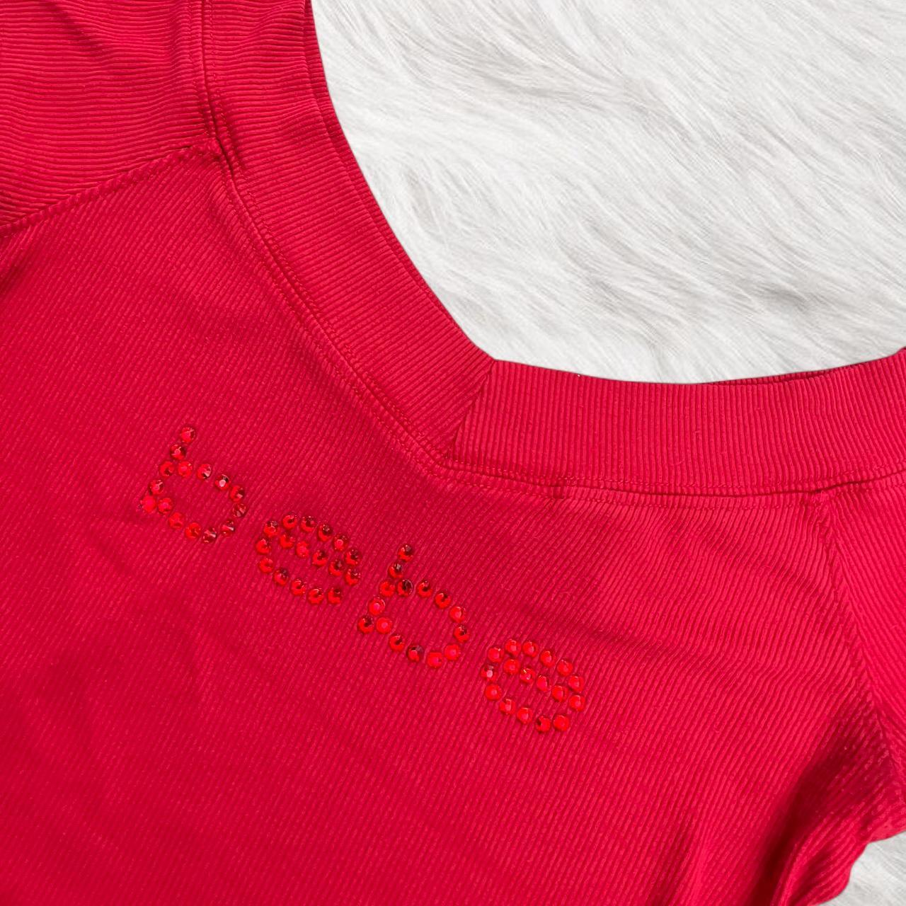 Bebe Women's Blouse - Red - M – Vintage y2k bedaz… - image 3