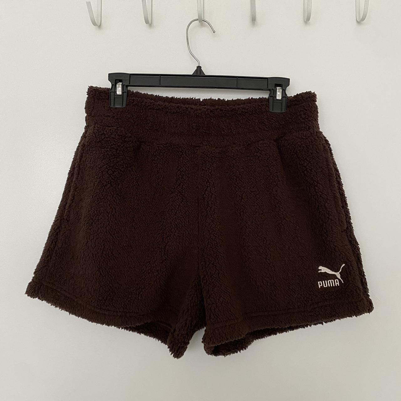 PUMA Cozy Lounge Shorts in Brown size S Brand New. Depop