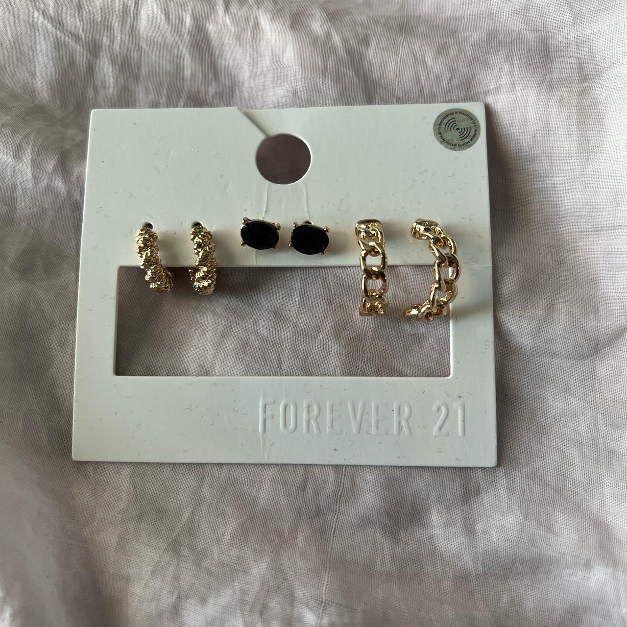 Studs Hoops Forever 21 Gold Earrings Rainbow Flower Stud Earring