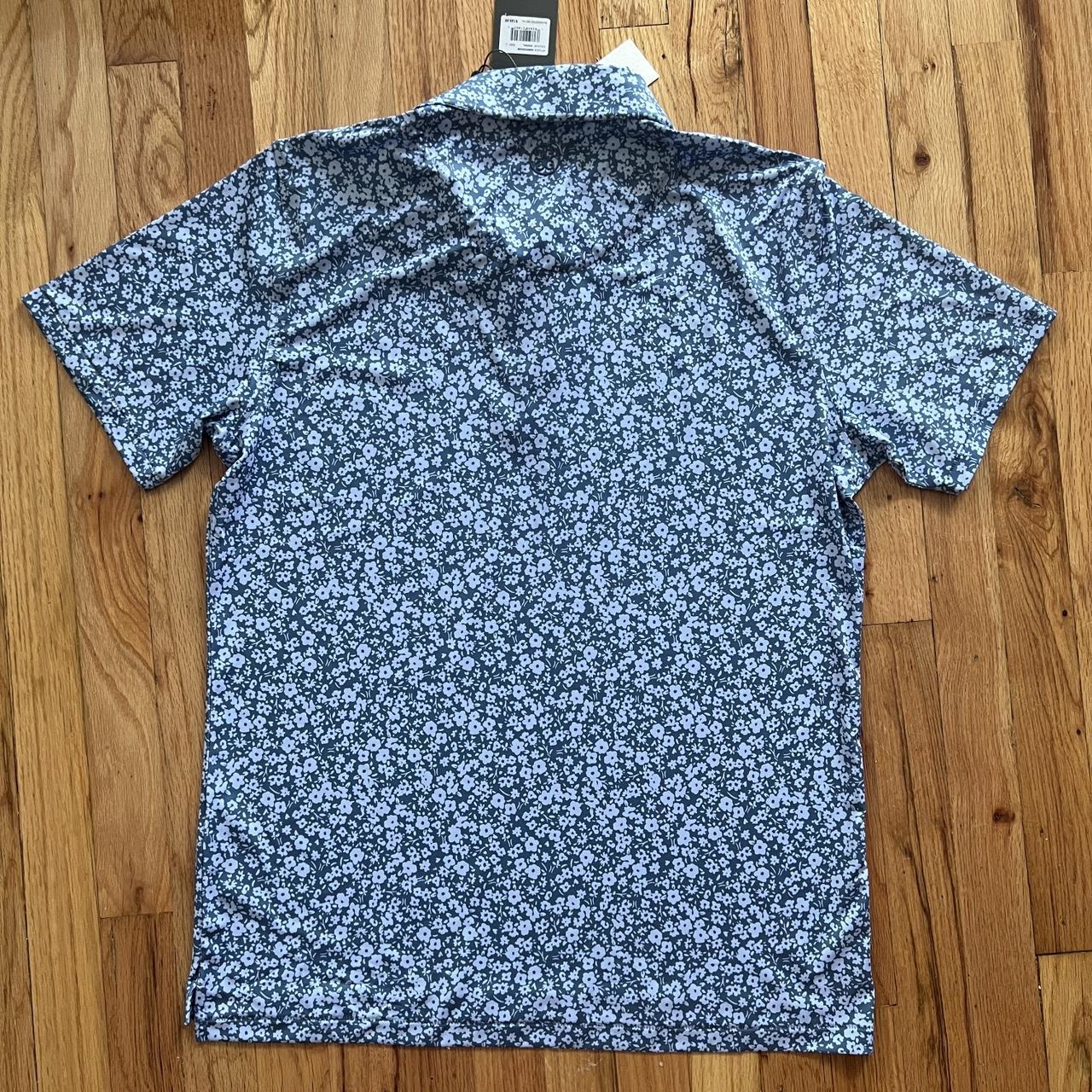 G/FORE Floral Polo Shirt Size L $120* 92% polyester... - Depop